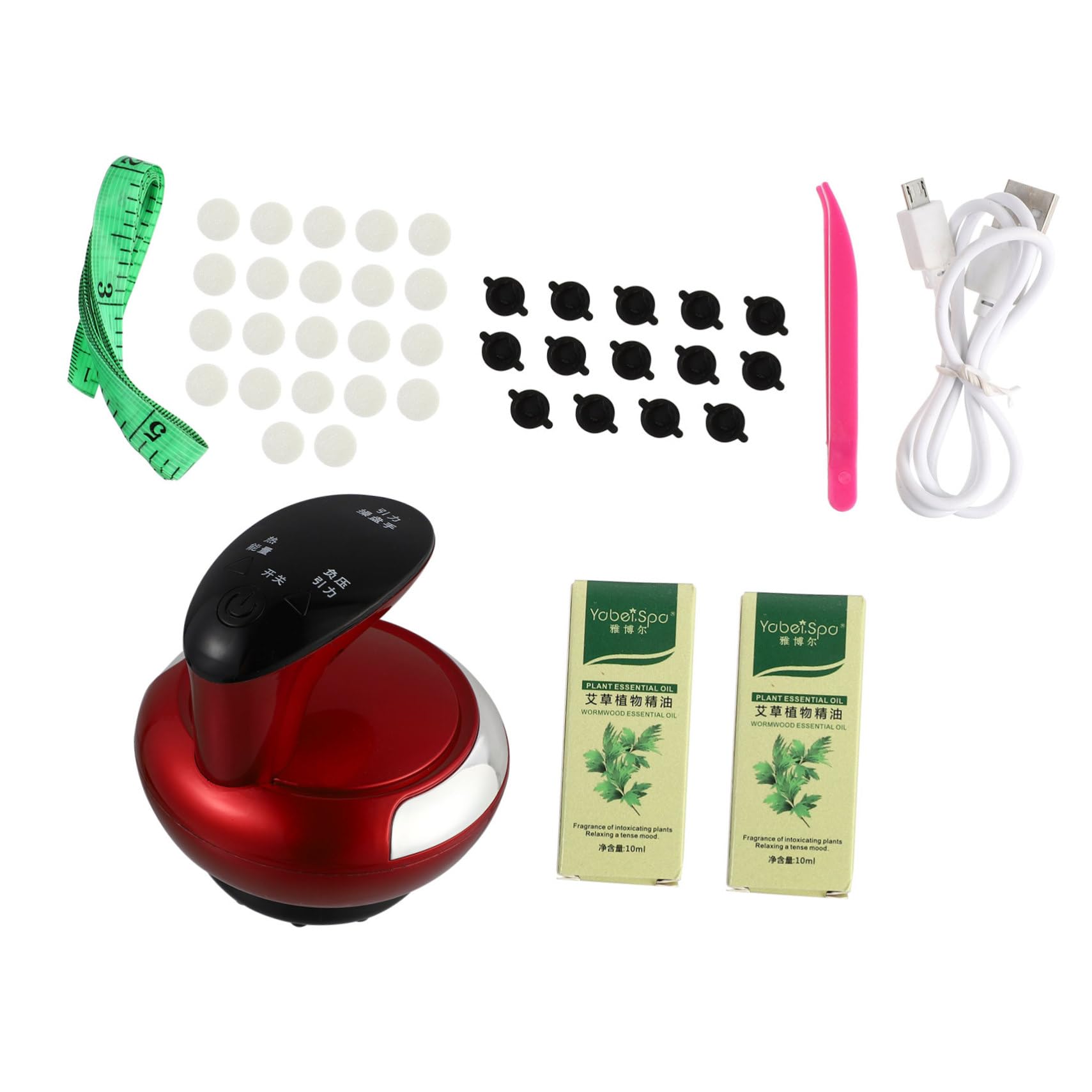 Beaupretty Electric Body Scraper Tool Set - ABS Red Massager for Back Pain Relief & Muscle Relaxation | Perfect for Home Spa, Fitness Recovery, and Beauty Therapy
