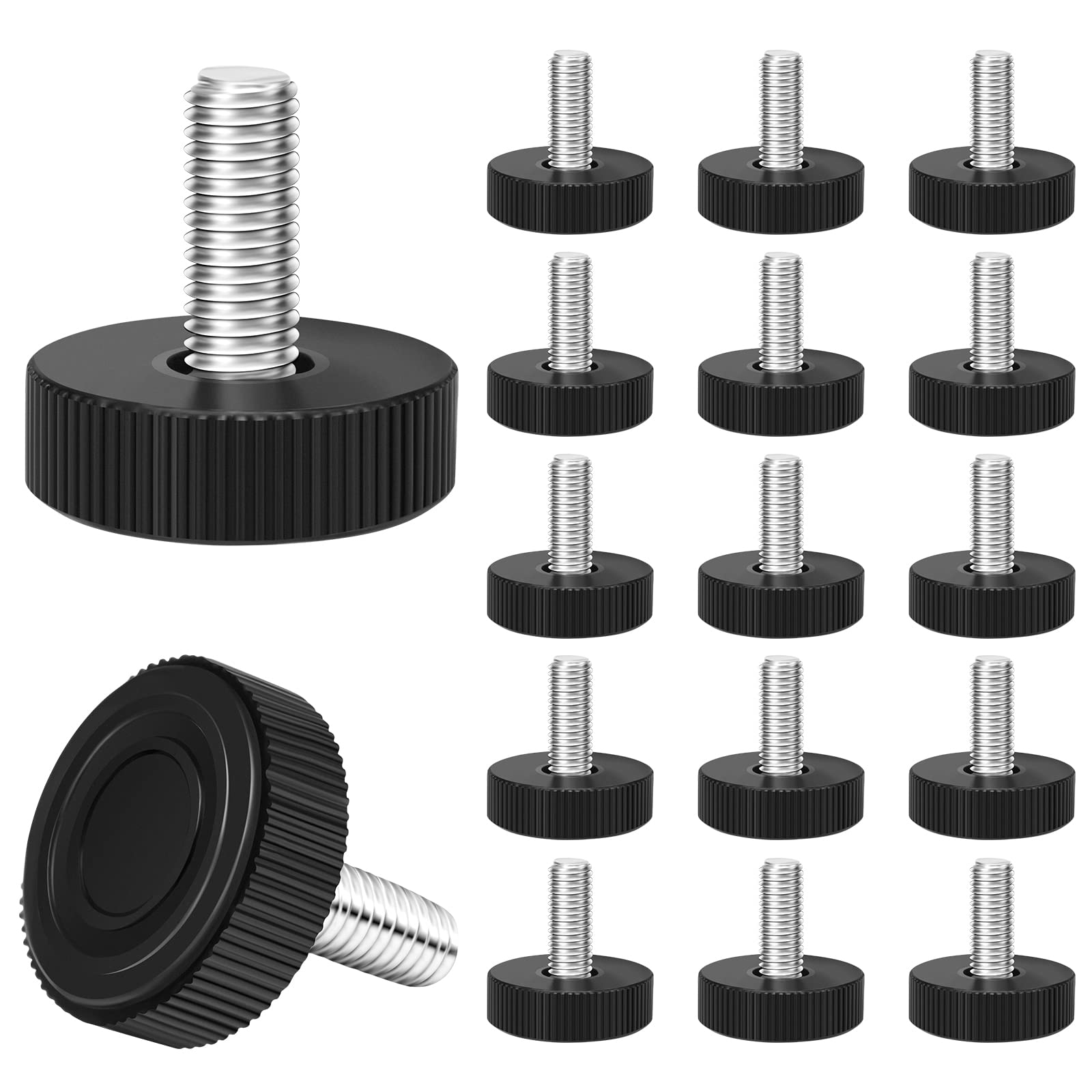 24PCS M8 Thread Adjustable Leveling Feet - Heavy Duty Screw-in Furniture Levelers for Tables, Chairs & Cabinets - Perfect for Uneven Floors & Wobbly Furniture (Home, Office, Workshop Use)
