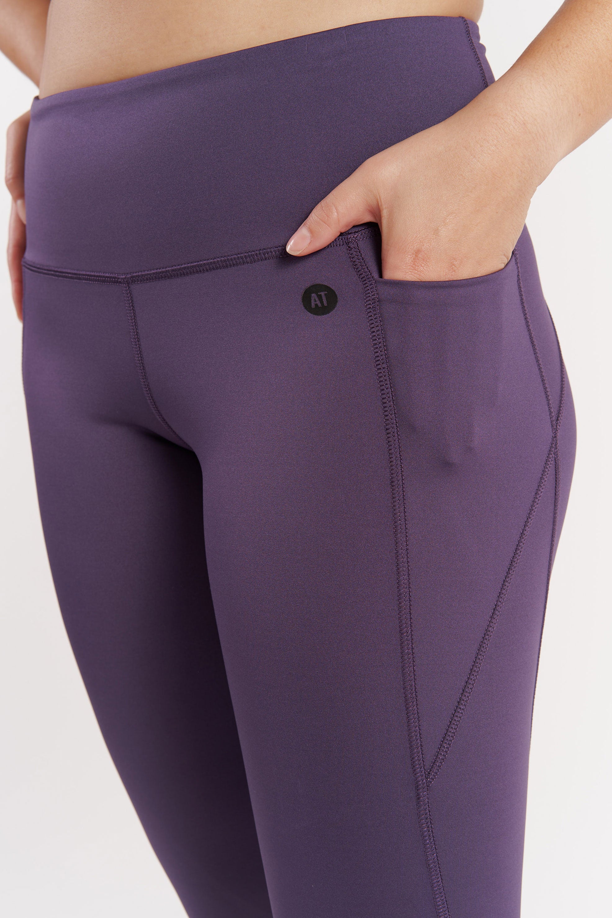 High-Waisted Training Pocket Move Leggings for Women - Blackcurrant Color - Perfect for Yoga, Running & Gym Workouts