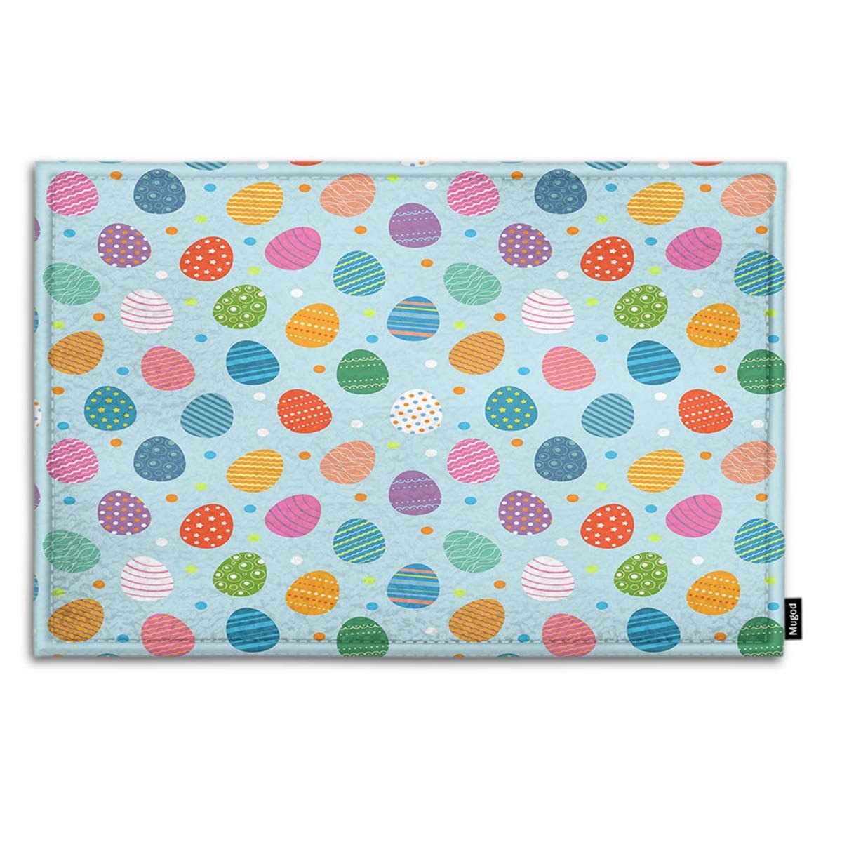 Funny Easter Eggs Doormat - Non-Slip Indoor/Outdoor Entrance Mat with Seamless Pattern, 18