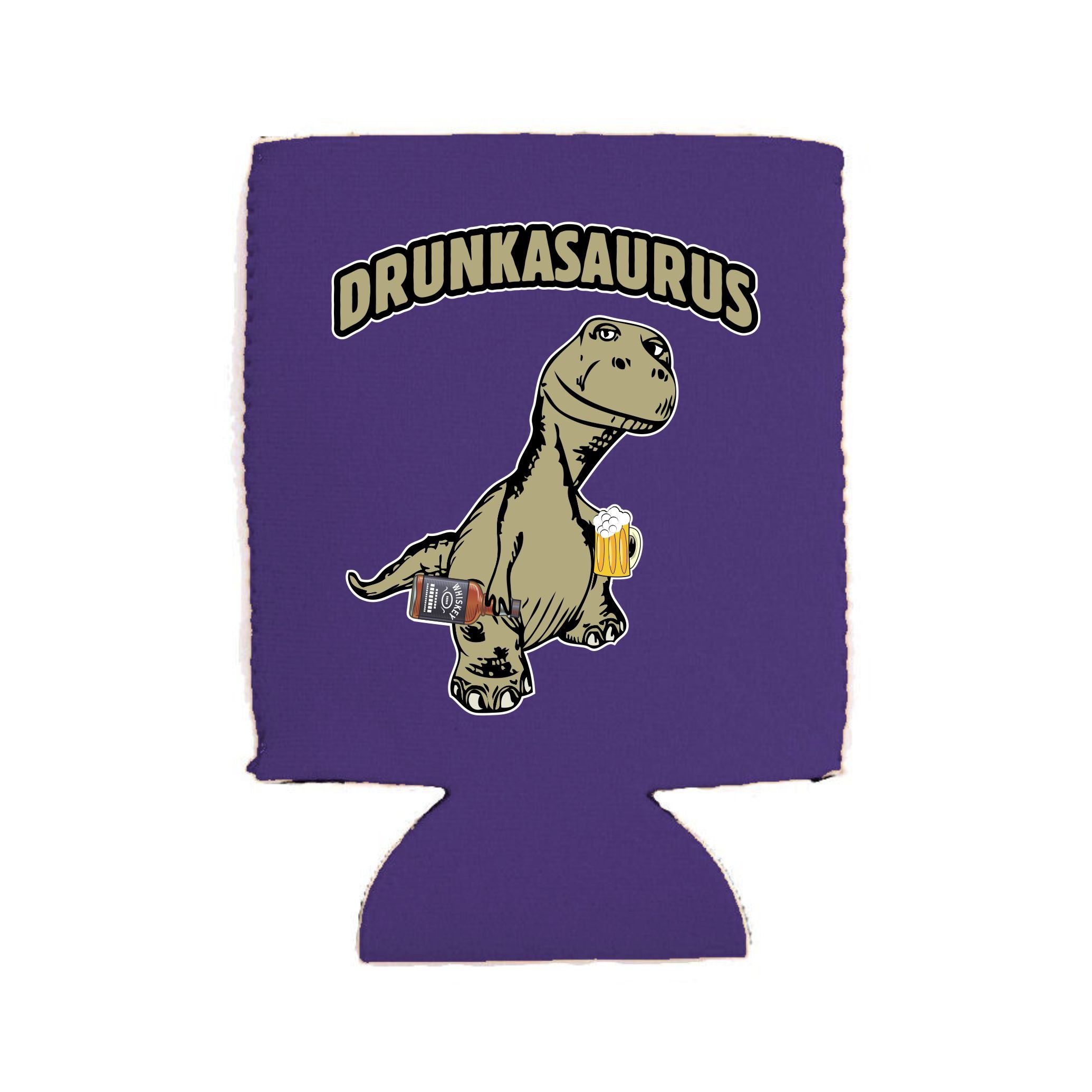 Drunkasaurus Magnetic Can Cooler (Purple, 2 Pack) - Insulated Beer Koozie for Cans & Bottles, Perfect for Pool Parties, BBQs & Outdoor Events
