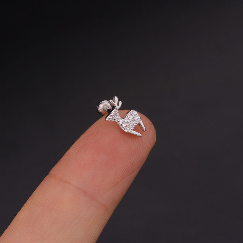 20G Sterling Silver Geometric Arrow Conch Tragus Stud Earrings for Cartilage Piercing | Hypoallergenic Body Jewelry for Women & Men | Perfect for Everyday Wear & Special Occasions
