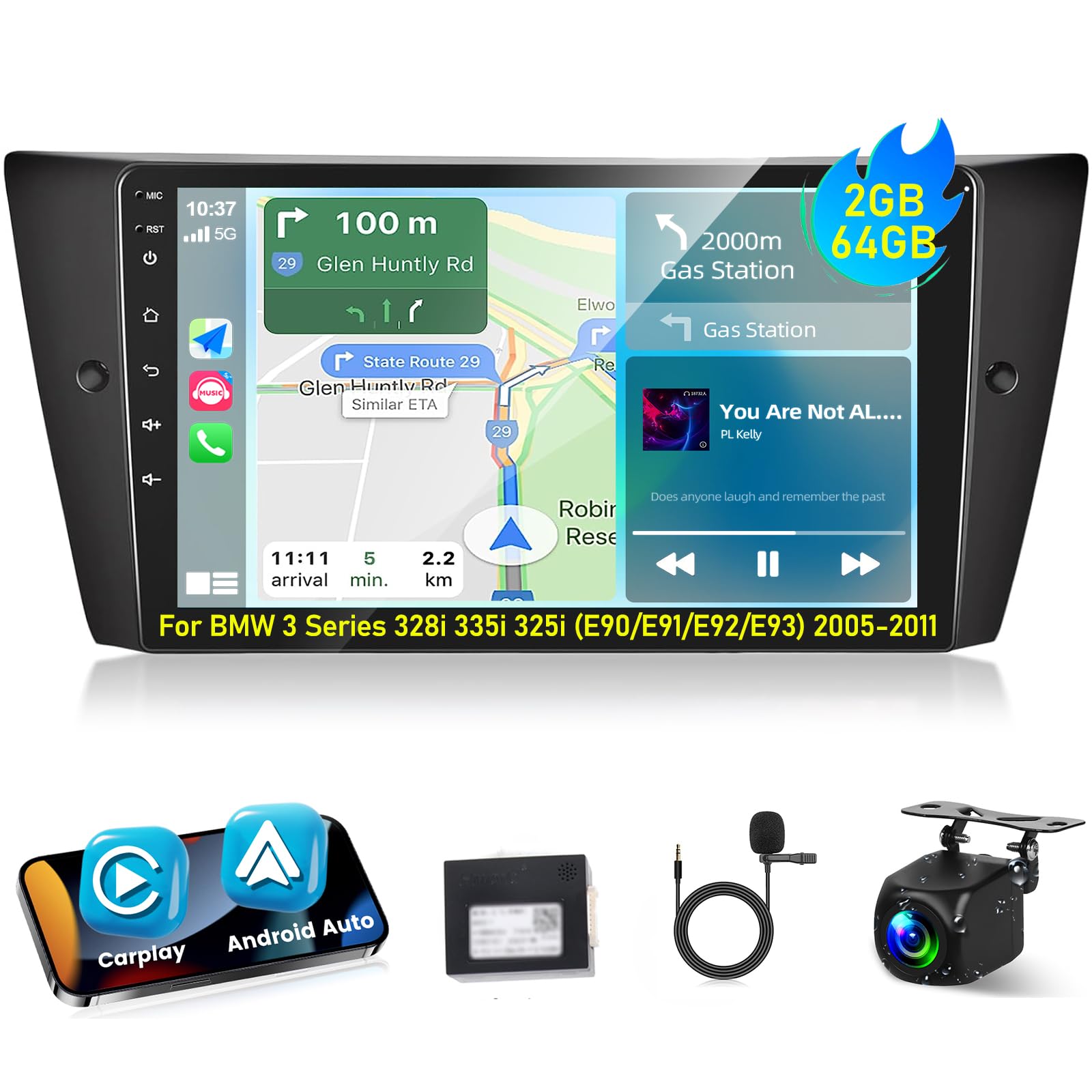 2+64GB Android Car Stereo for BMW 328i 335i E90/E91/E92/E93 (2005-2011) - 9