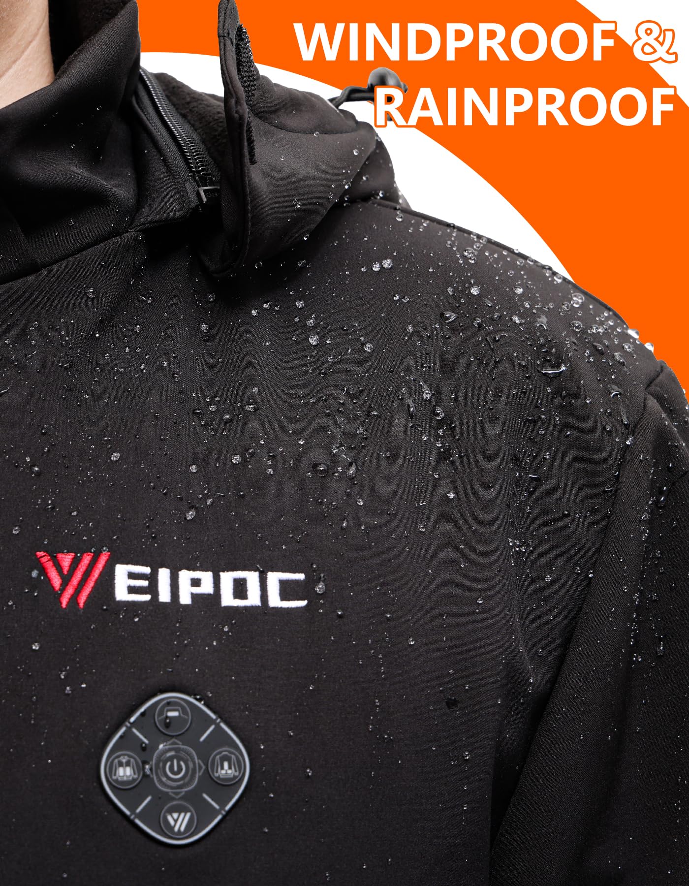 Heated Jacket for Men with Battery Pack - Winter Warm Electric Heating Coat with Detachable Hood | Perfect for Outdoor Activities, Camping & Cold Weather Gifts