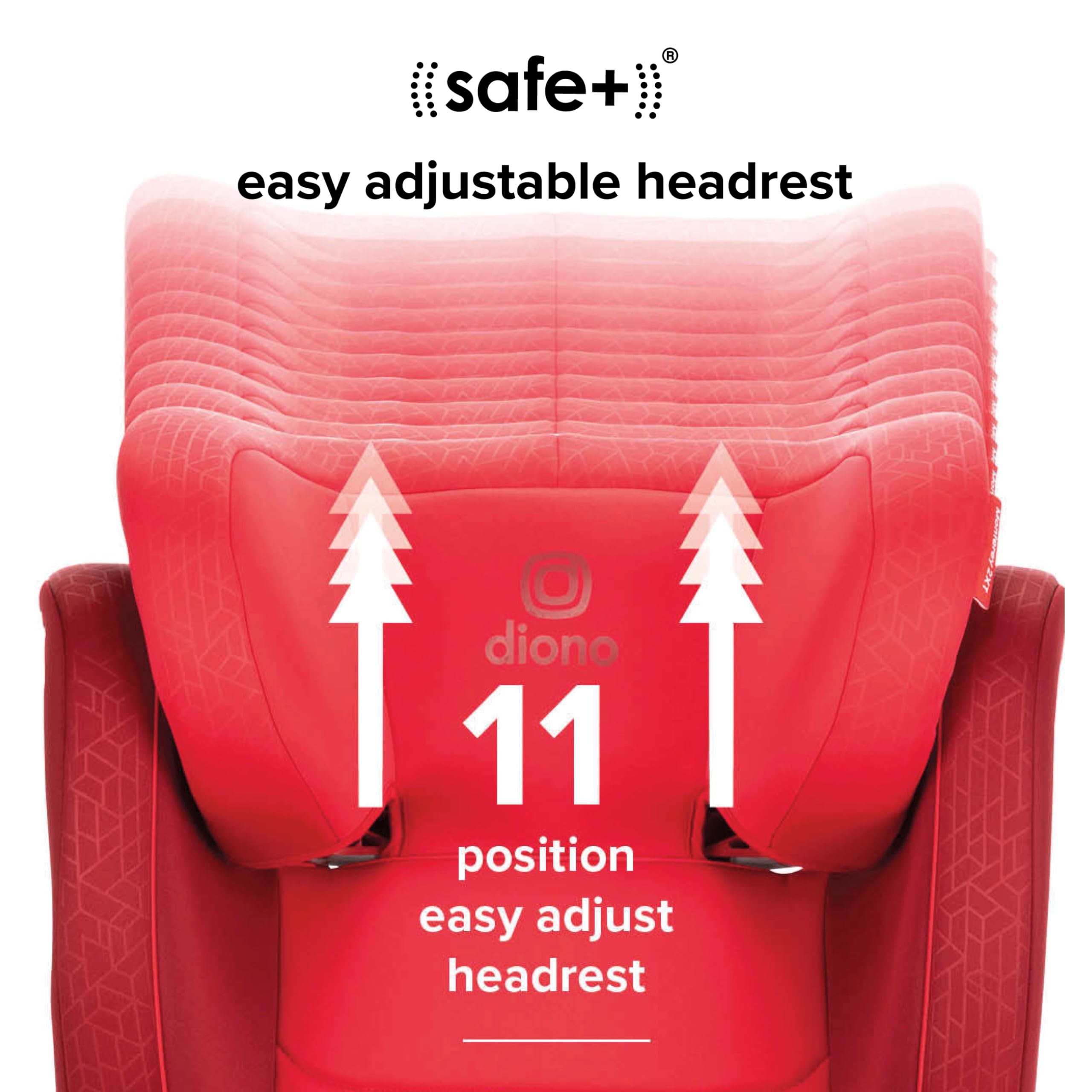 Diono Monterey 2XT Latch 2-in-1 High Back Booster Car Seat with Expandable Height & Width - Side Impact Protection for Kids 5-12 Years (8 Year Warranty) | Red | Perfect for School Drop-offs & Family Road Trips