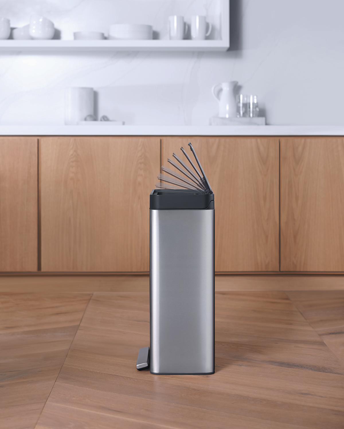 8 Gallon Stainless Steel Step Trash Can with Foot Pedal - Durable Kitchen Garbage Bin for Home, Office & Restaurant Use