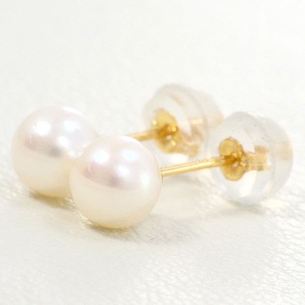 18K Yellow Gold Pearl Earrings - Classic Elegant Jewelry for Women | Perfect for Weddings, Parties & Special Occasions
