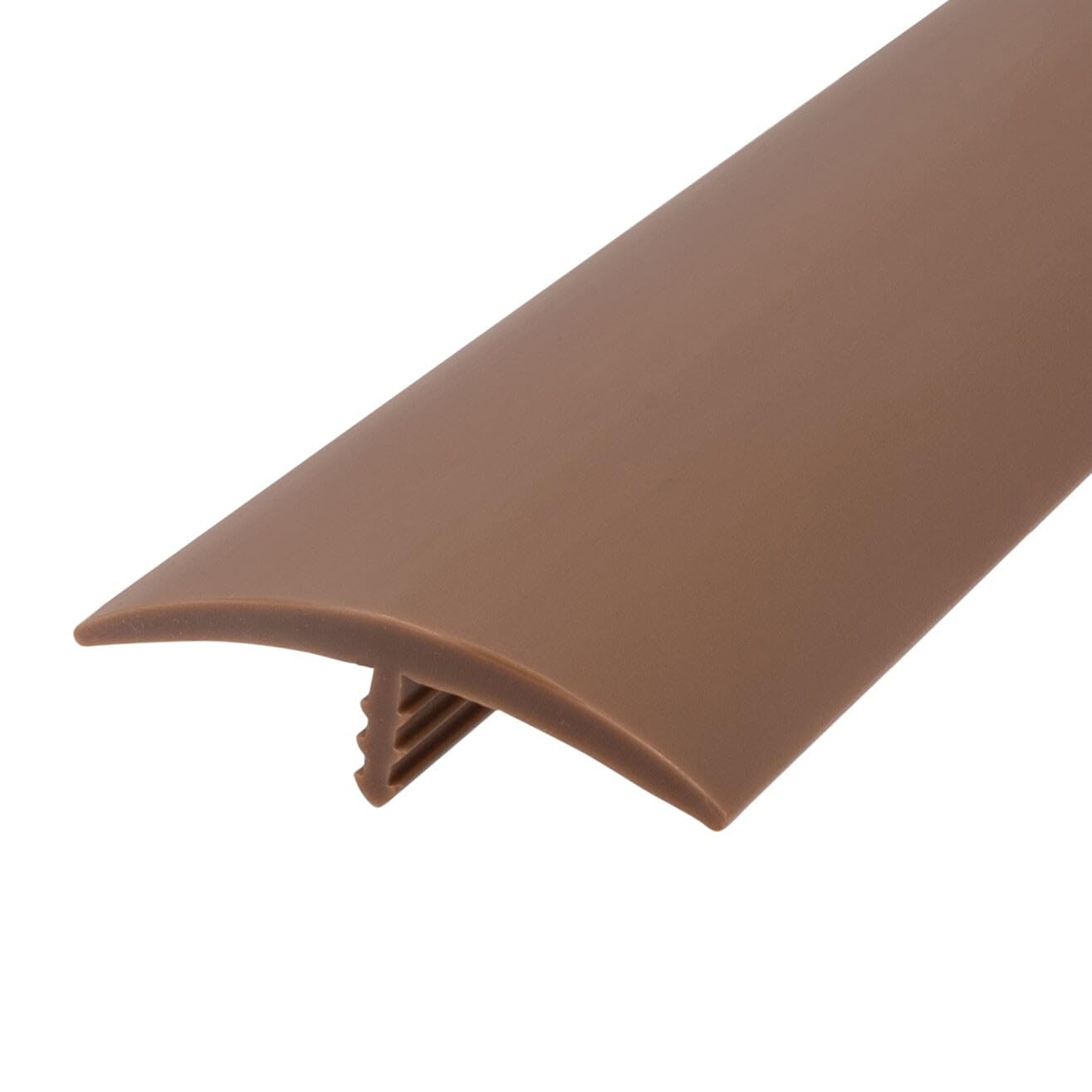 Outwater 1-1/2 Inch 708 Tan Flexible Polyethylene T-Molding - Center Barb Tee Moulding for Flooring Transitions (250 Foot Coil) - Perfect for DIY Home Improvement, Commercial Flooring Projects & Seamless Transition Between Different Flooring Types