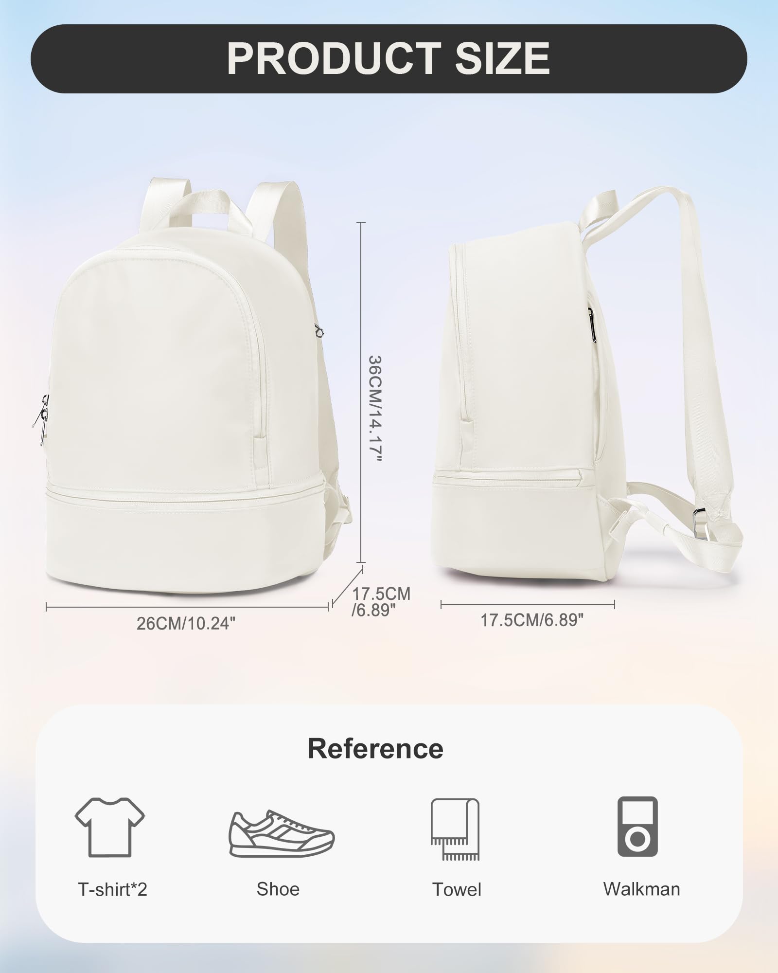 Suratio Lightweight Gym Backpack for Women & Men - Small Sports Bag with Shoe Compartment - Perfect for Workouts, Travel & Fitness Enthusiasts