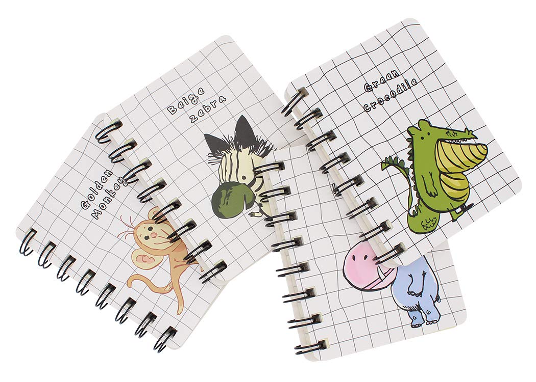 4-Pack Mini Spiral Notebooks for College - Small Wind Style Notepad, Perfect for Note-Taking, Journaling & Gift Giving