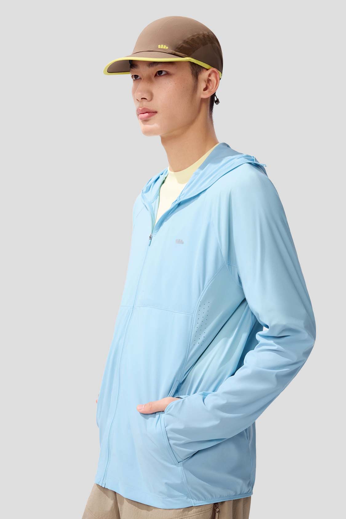 Aero Men's Ultra Light Cooling Sports Sun Jacket UPF100+ - Breathable Sun Protection for Running, Hiking & Outdoor Activities