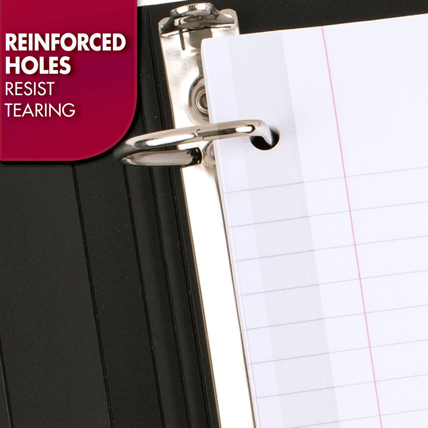 Mead Loose Leaf Paper - Wide Ruled Filler Paper Notebook Sheets, 8 x 10.5 Inches, 100 Sheets (15006) - Reinforced for Durability, Perfect for School, Office & Note Taking
