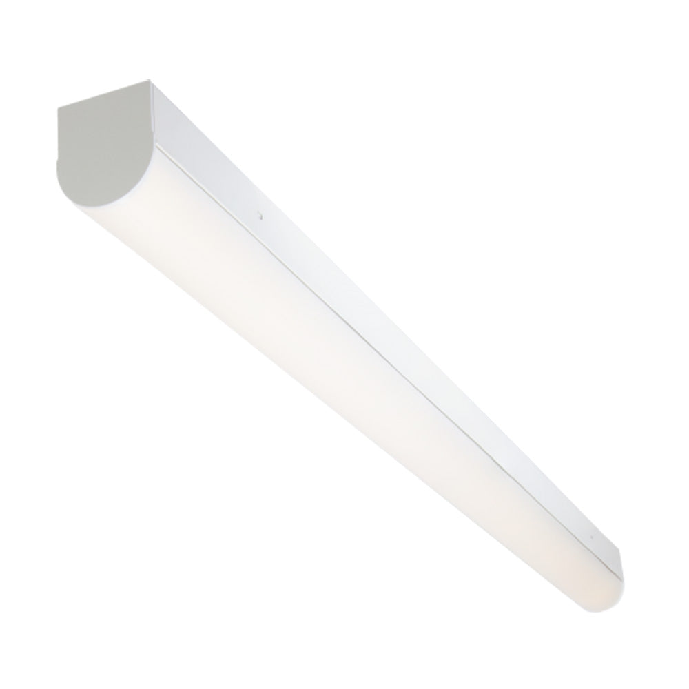 8ft LED Strip Light Fixture - 8000 Lumens, 3500K Warm White, 120V/277V Dimmable - Perfect for Under Cabinet Lighting, Shelves, and Home Decor