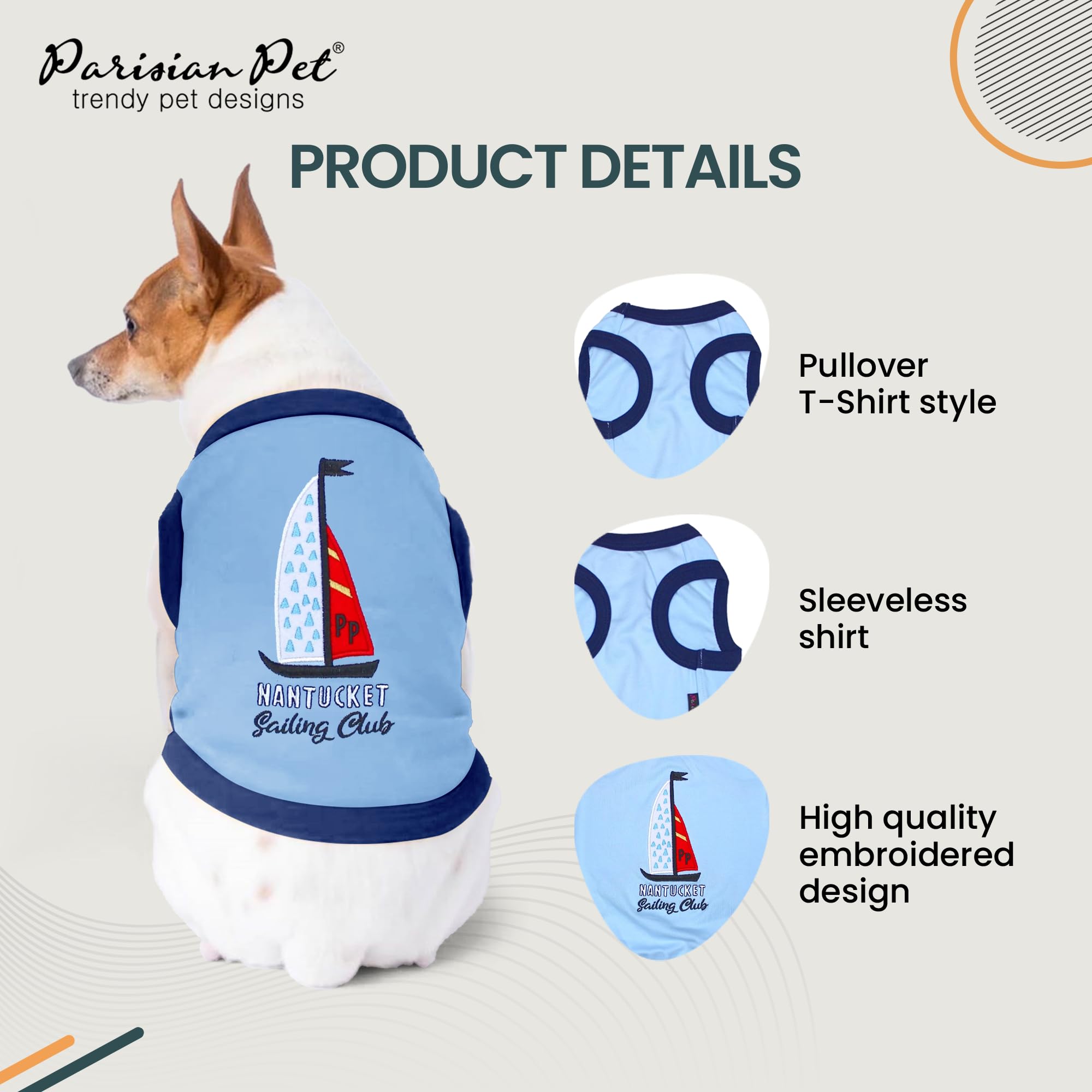 Parisian Pet Dog T-Shirt | Embroidered 
