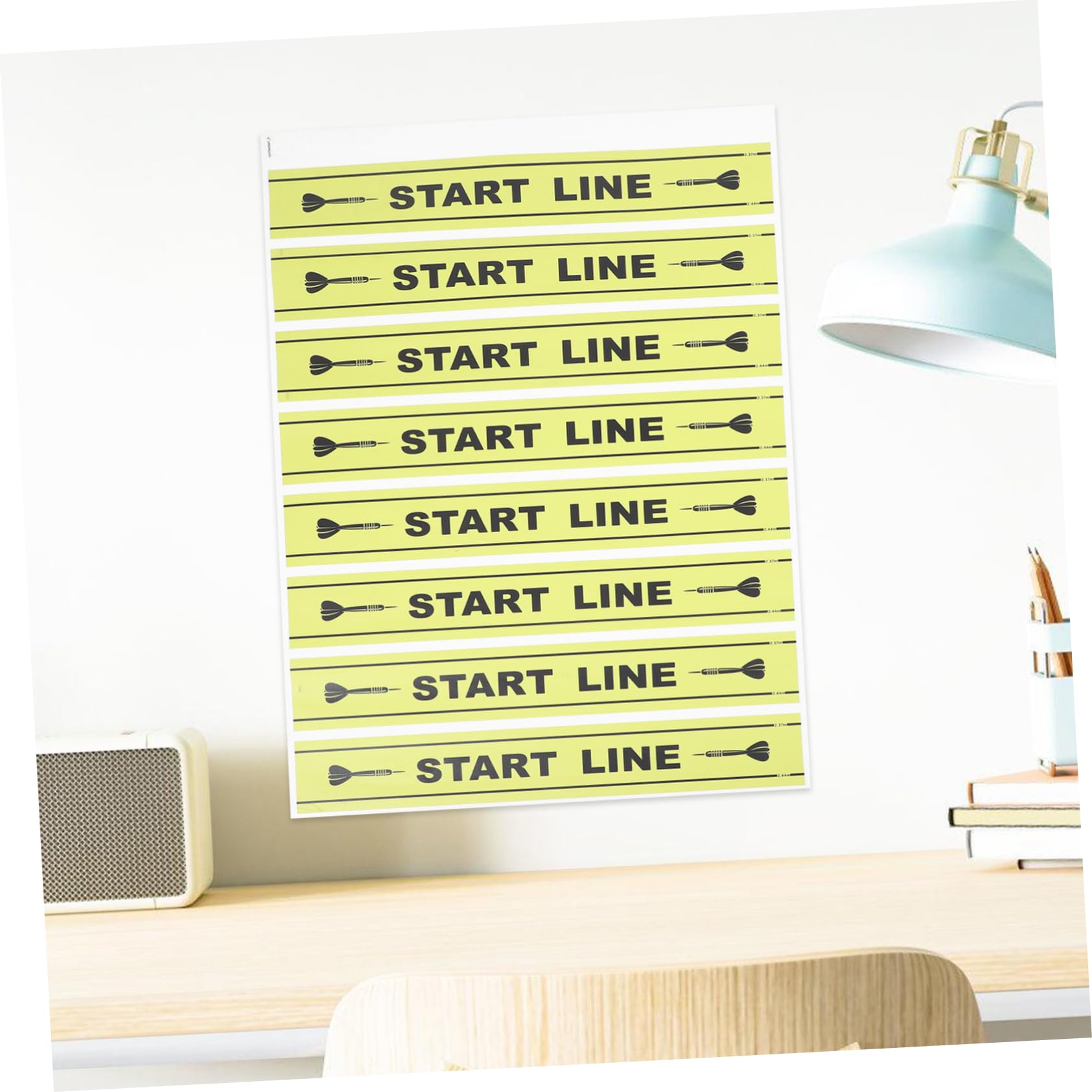 WESIEVYA 1 Sheet PVC Gaming Floor Markers & Wall Stickers - Durable Non-Slip Decals for Esports Tournaments, Game Rooms, and Home Decor