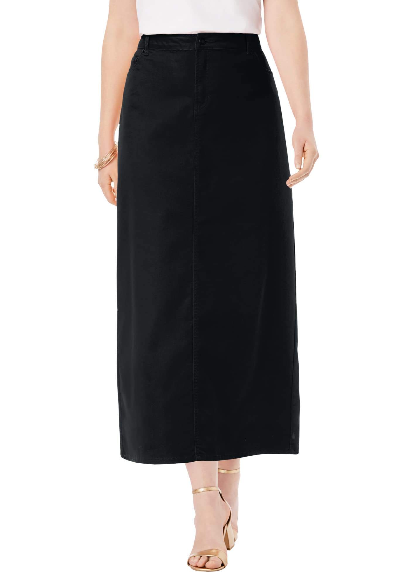 Jessica London Plus Size Denim Skirt for Women - Casual & Office Wear