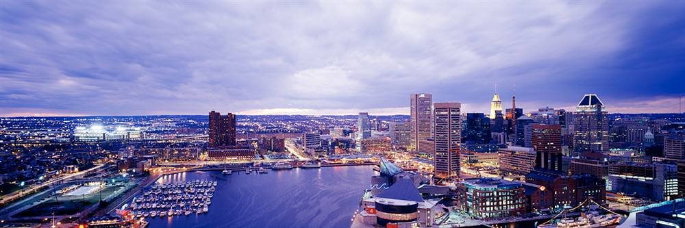 Baltimore City Skyline Peel and Stick Wall Mural - 36