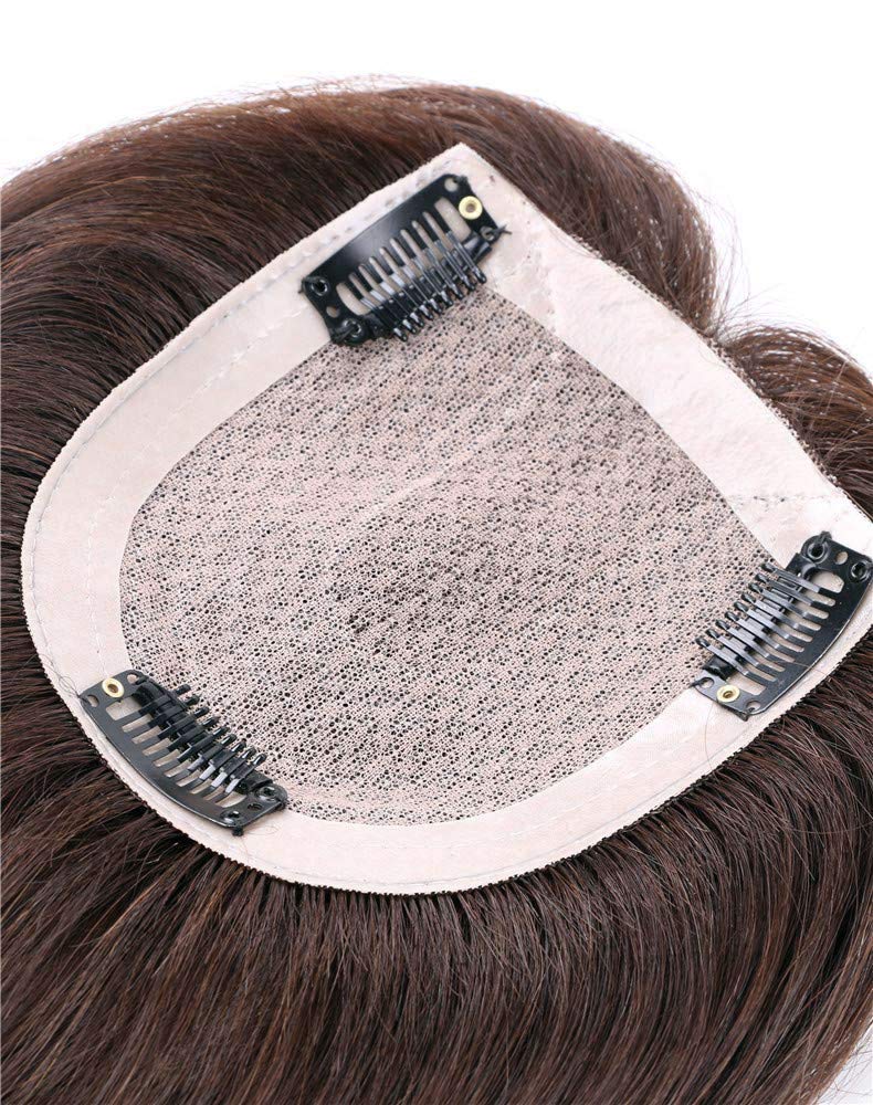 Fluffy Curly Human Hair Topper for Women - 14