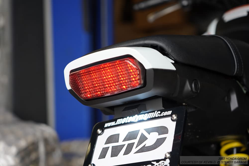 Smoked Sequential LED Tail Lights for Honda Grom 2022-2025 - Upgrade Motorcycle Rear Lights with Modern Style (Perfect for Night Riding & Custom Bike Builds)