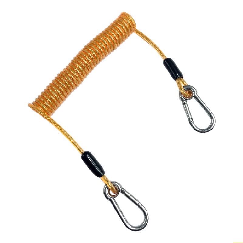XinQt Scuba Diving Lanyard - 316 Stainless Steel Anti-Lost Spiral Coil Safety Lanyard with Quick-Release Buckle | Emergency Tool for Diving, Snorkeling & Water Sports