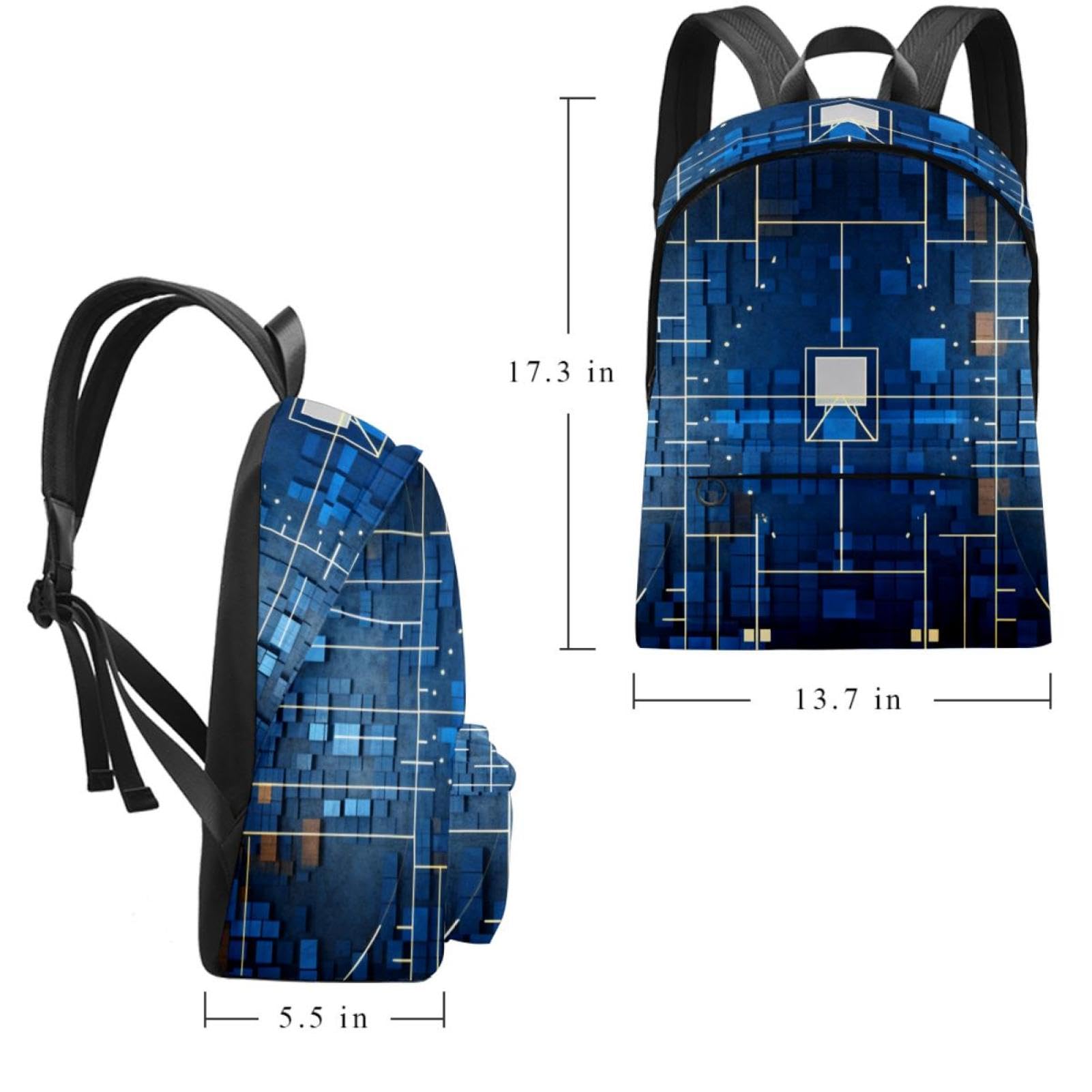 Stylish Unisex Travel Backpack - Durable Basketball Court Design Backpack for Women & Men - Perfect for Commuting, Gym, School and Outdoor Adventures