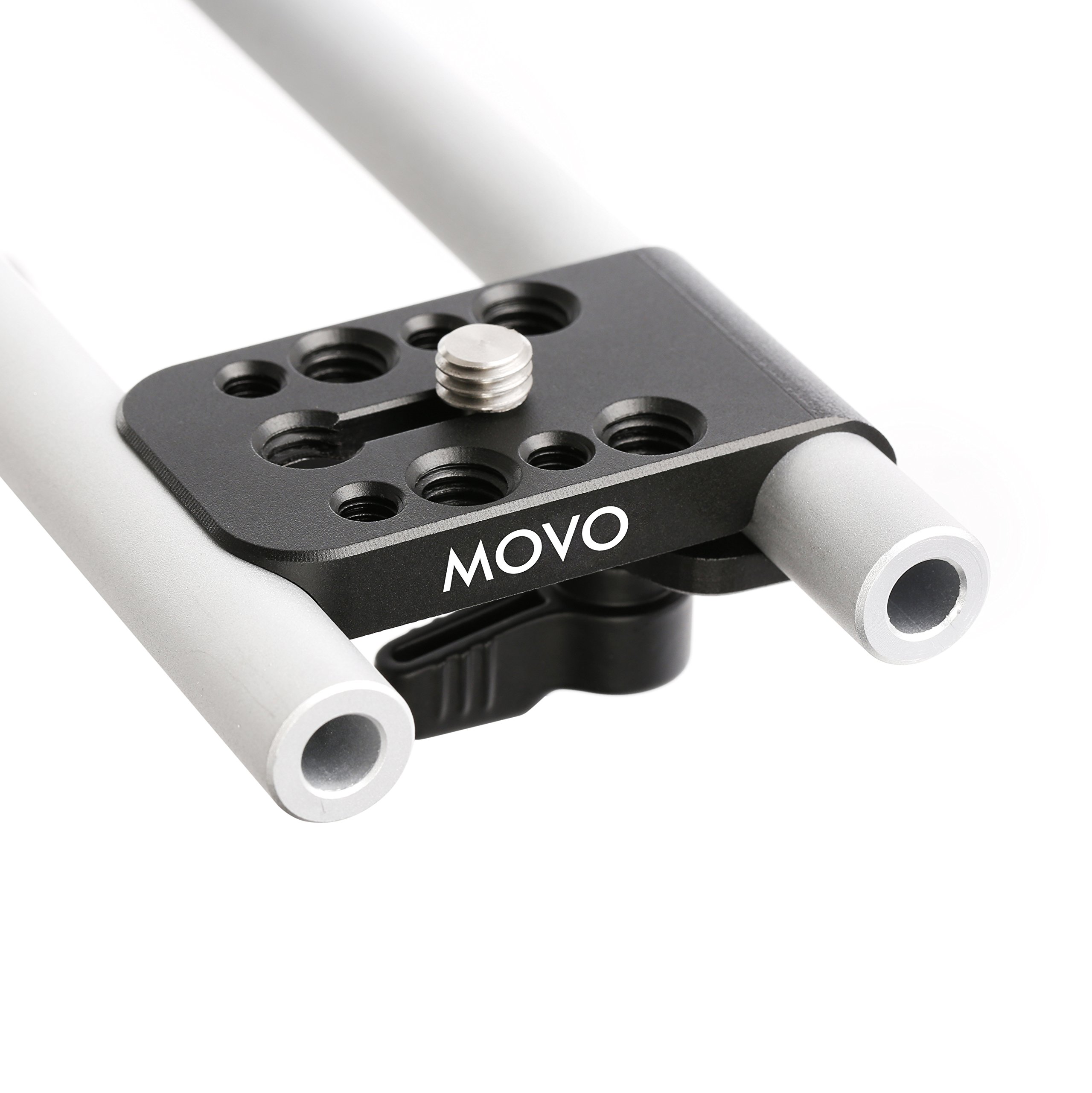 Movo CAB1000 15mm Modular Rod Clamp Adapter - 3 Pack for Mounting Cameras, Monitors & Recorders to Rigs with .25