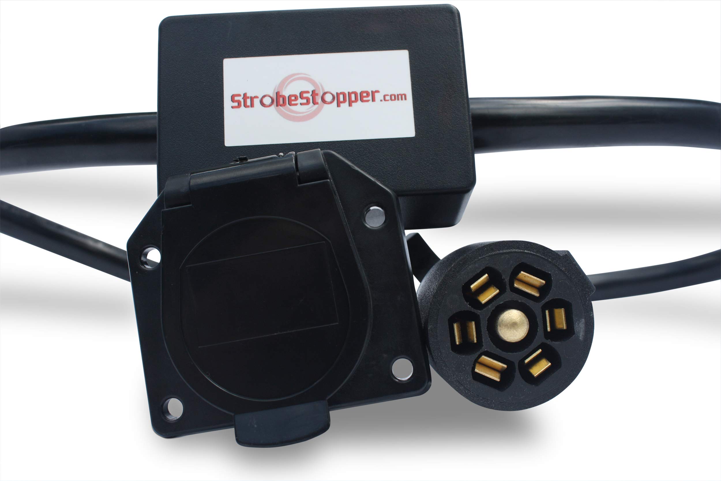 Strobe Stopper Trailer Light Enhancer - 7-Way RV Standard 50 Inch LED Trailer Light Connector for Safe Towing | Perfect for RVs, Campers, and Boat Trailers at Night or in Low Visibility Conditions