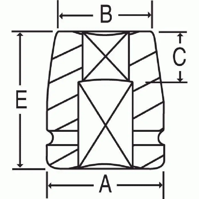GP 1 Drive Standard Square Socket (4 Point) - Durable Impact Socket for Automotive Repair, Machinery Maintenance & DIY Projects