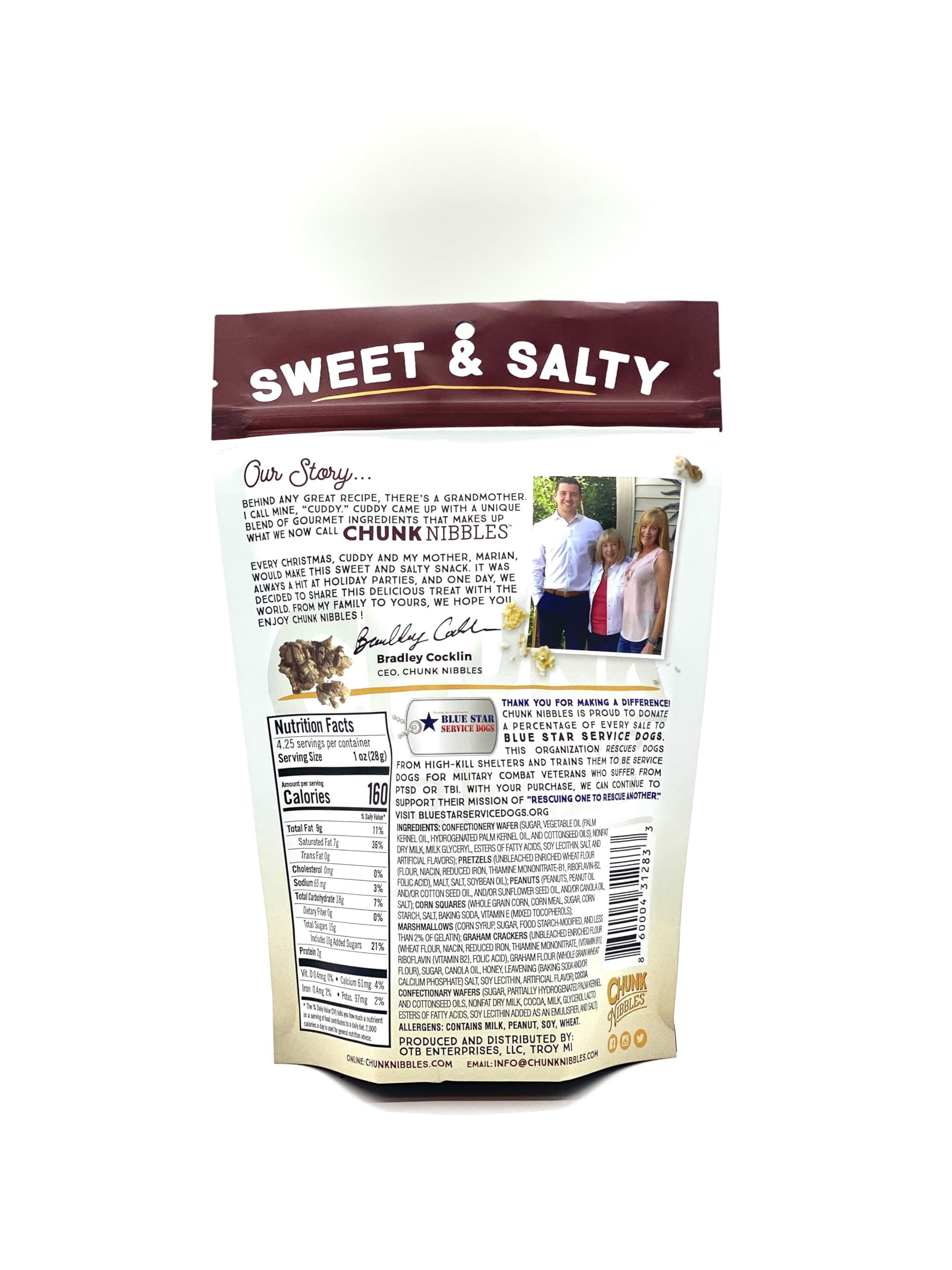S'mores Snack Mix - Sweet & Salty Treats (4.25oz, 3 Packs) for Picnics & Parties