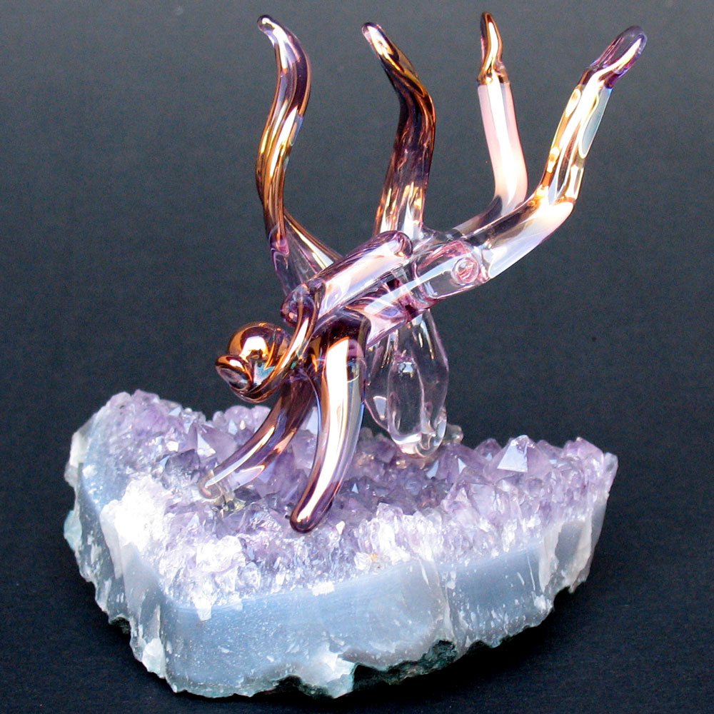 Handmade Blown Glass Scuba Diver Figurine - Unique Underwater Decor for Aquariums, Home & Office Display - Perfect Gift for Divers & Ocean Lovers