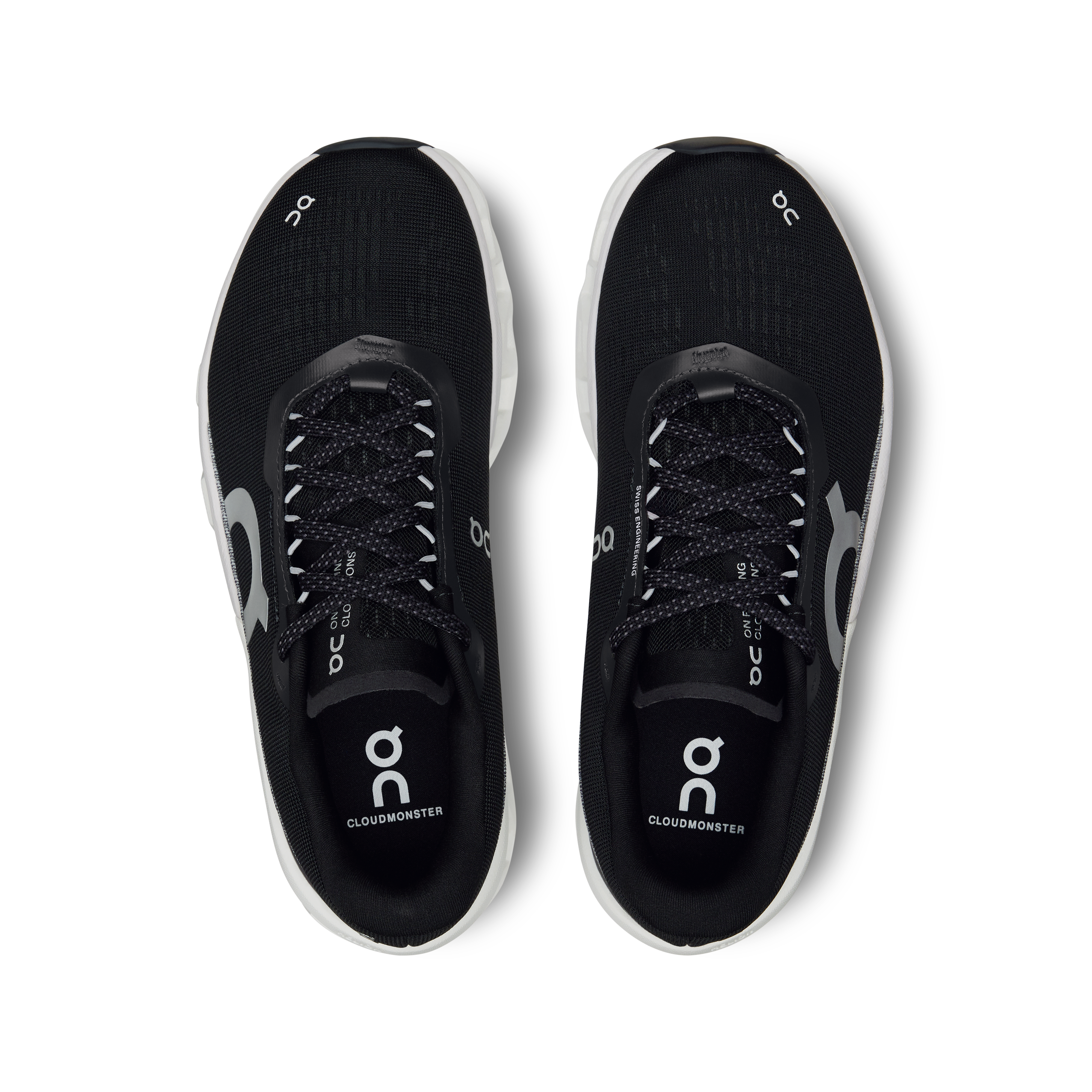 On Running Women's Cloudmonster 2 Running Shoes - Black/Frost - Lightweight Cushioned Sneakers for Road Running, Jogging & Gym Workouts