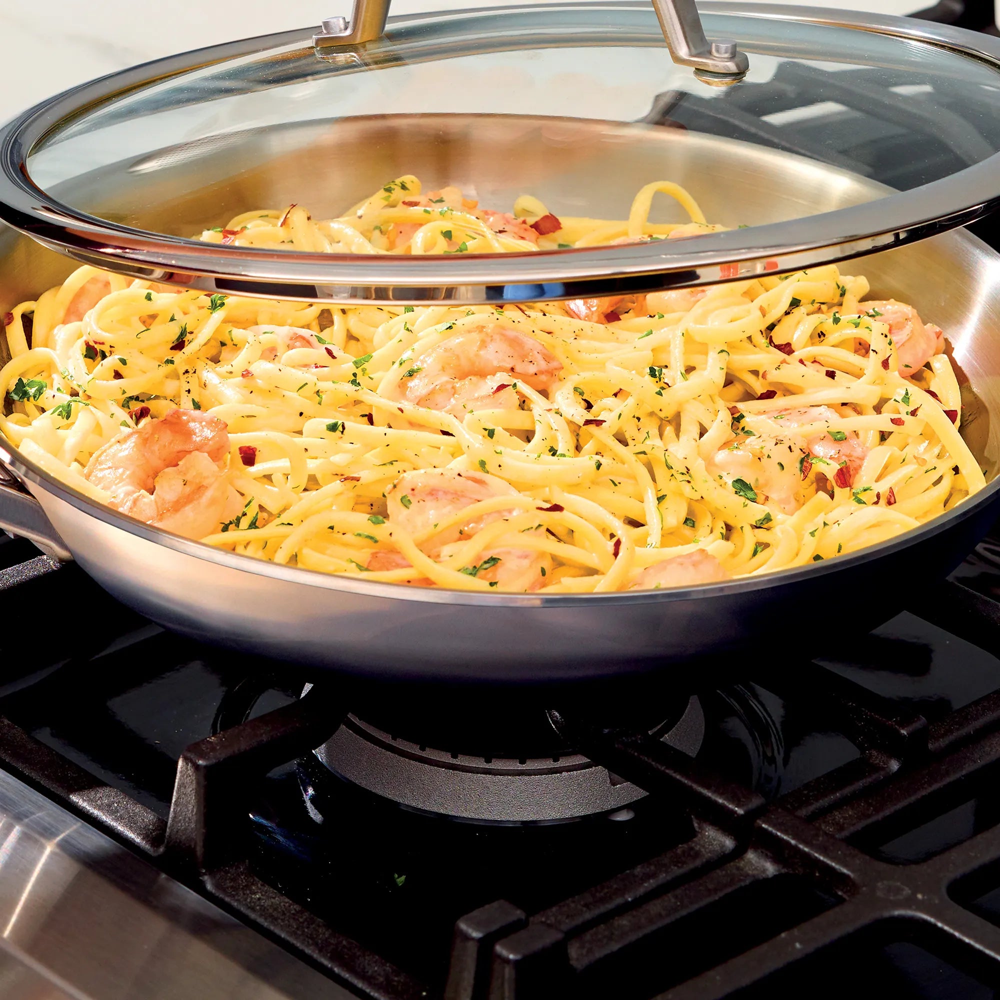 Ninja EverClad Commercial Grade Stainless Steel Cookware 7-Piece Set - Professional Kitchen Cookware for Home Chefs & Restaurants - Perfect for Searing, Sautéing, Boiling & Frying