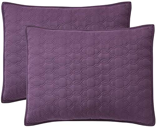 BOURINA 3-Piece King Size Quilt Set - 108x92 Inches Lightweight Microfiber Bedspread Coverlet in Purple | Perfect for Master Bedroom, Guest Room & Cozy Home Decor