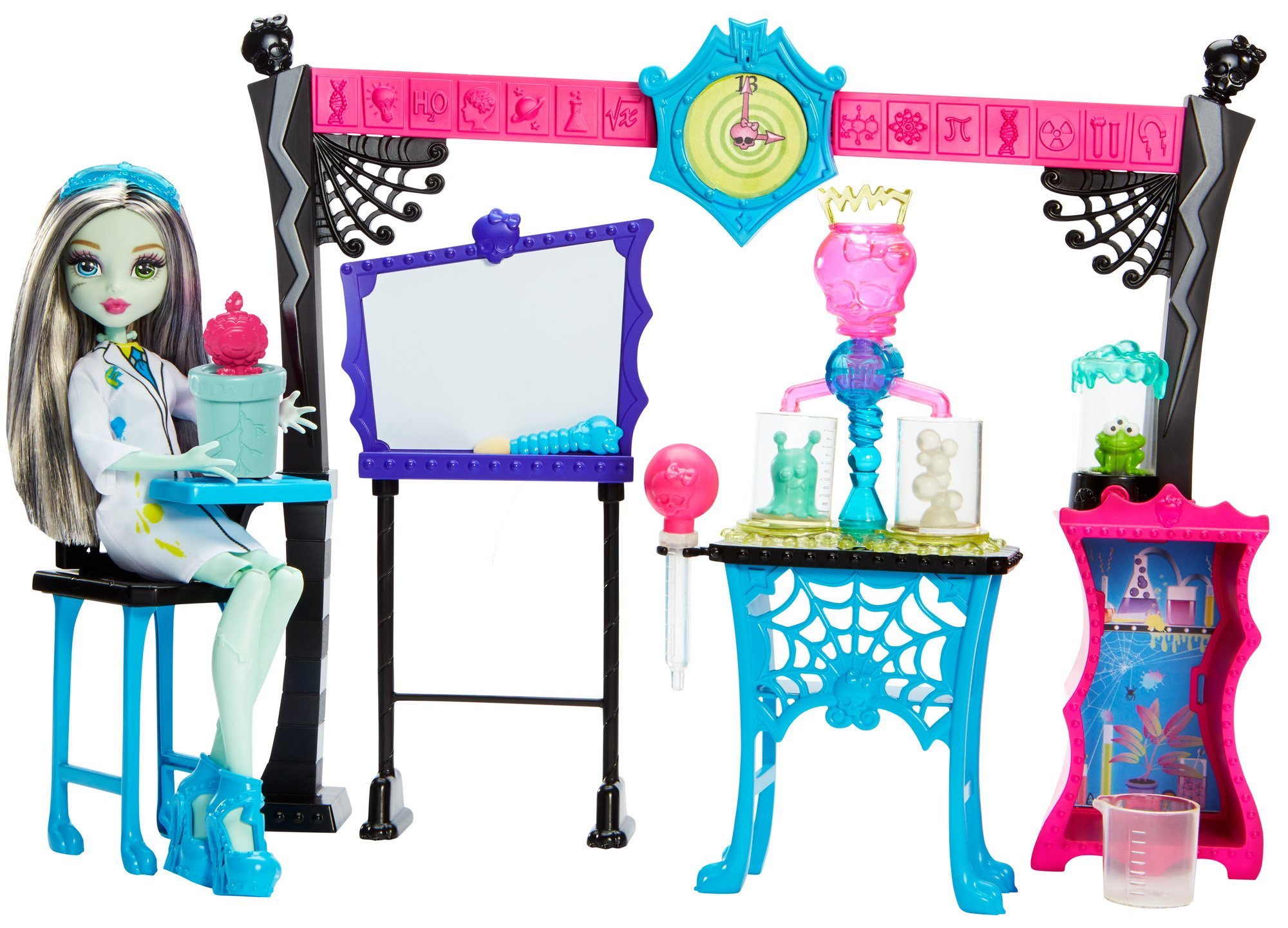 Monster High Skulltimate Science Class Playset with Doll - Interactive STEM Toy for Kids, Collectible Doll Set for Halloween & Birthday Gifts - Perfect for Pretend Play & Role-Playing Games