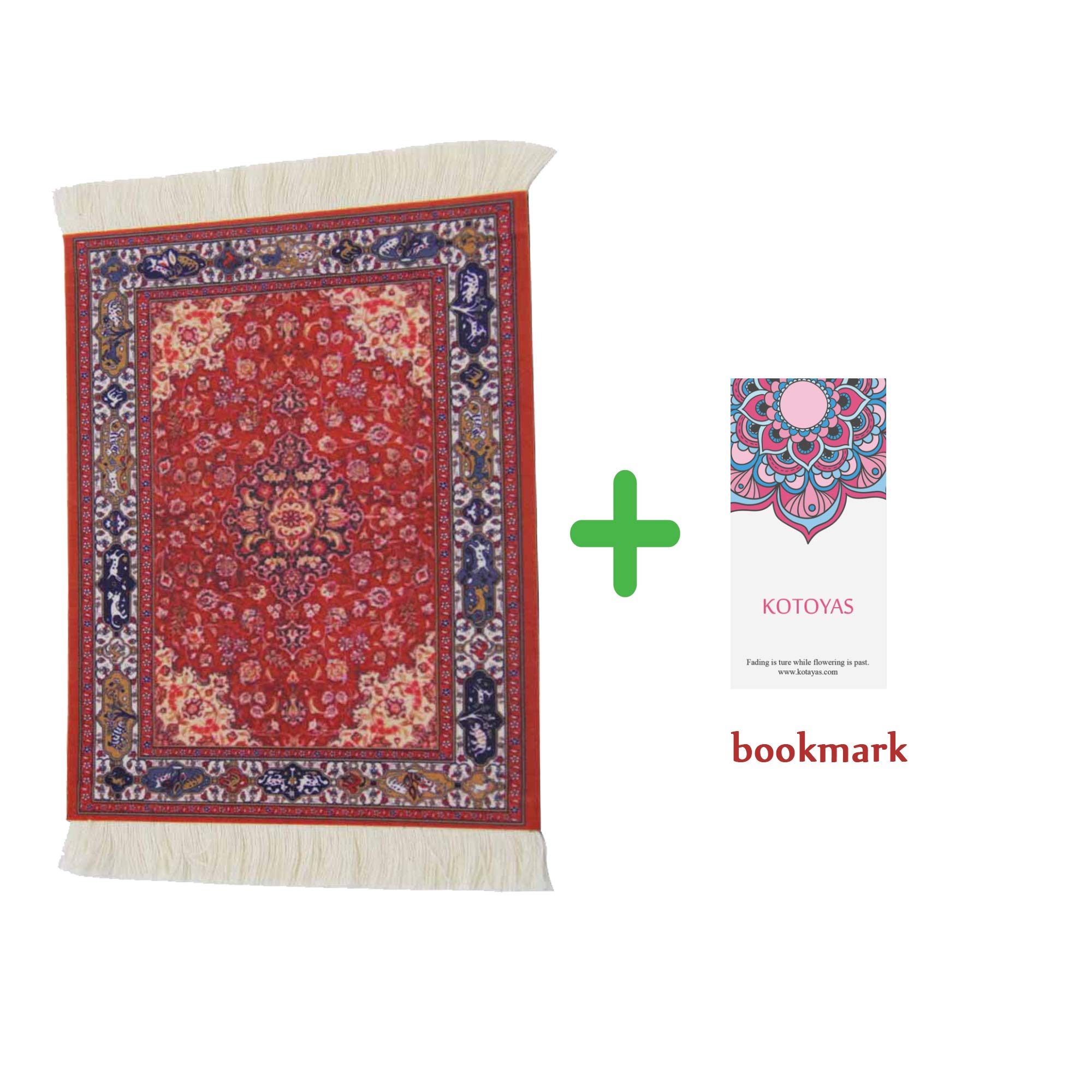 2 Pack Bohemian Style Woven Rug Mouse Pad - Non-Slip Desk Mat for Computer & Laptop, Home Office Decor & Table Aesthetic Accessory | Perfect for Workstations, Gaming Setups & Cozy Home Offices