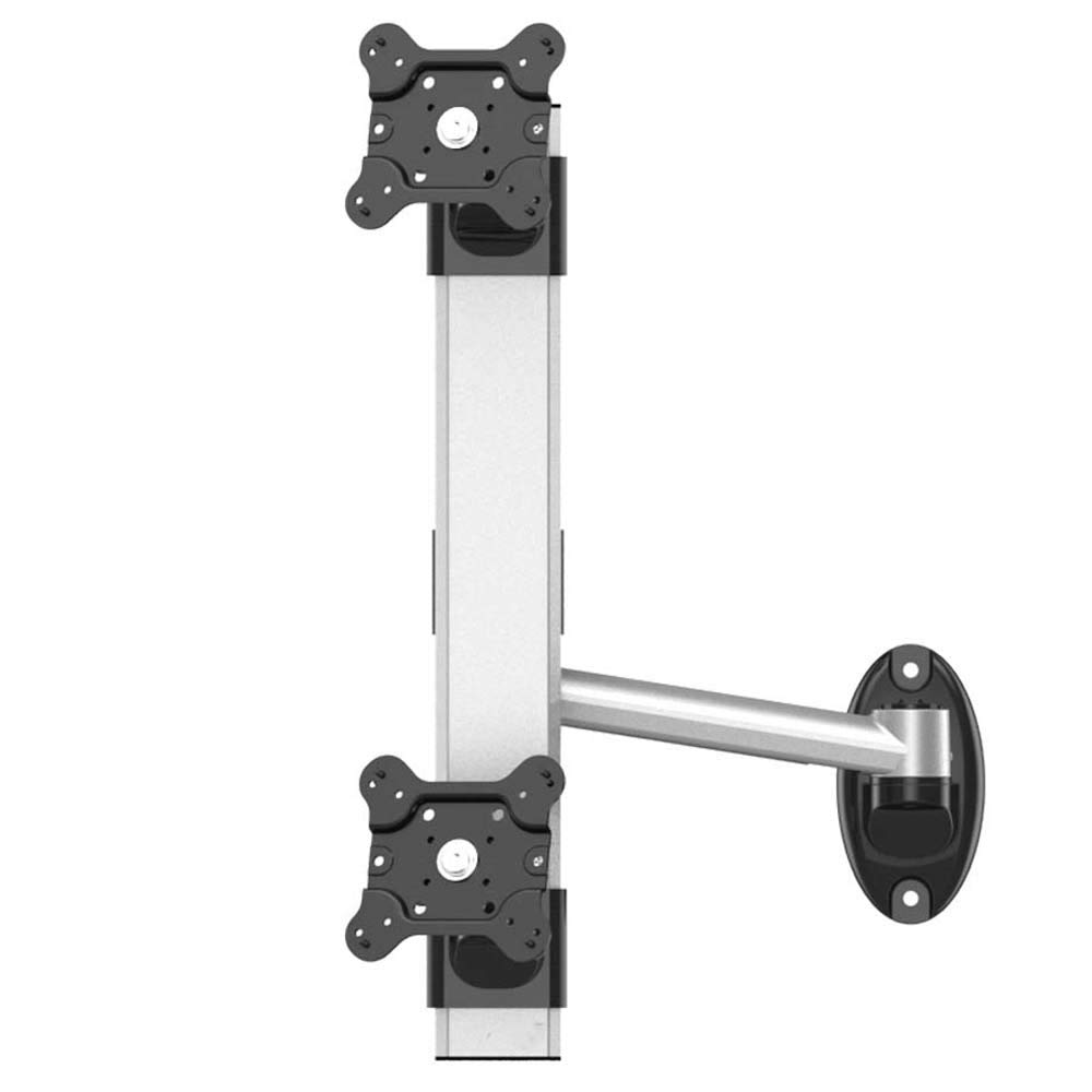 Dual Monitor Vertical Stand - Adjustable VESA Mount for 13-32 Inch Screens | Space-Saving Ergonomic Setup for Home Office & Gaming