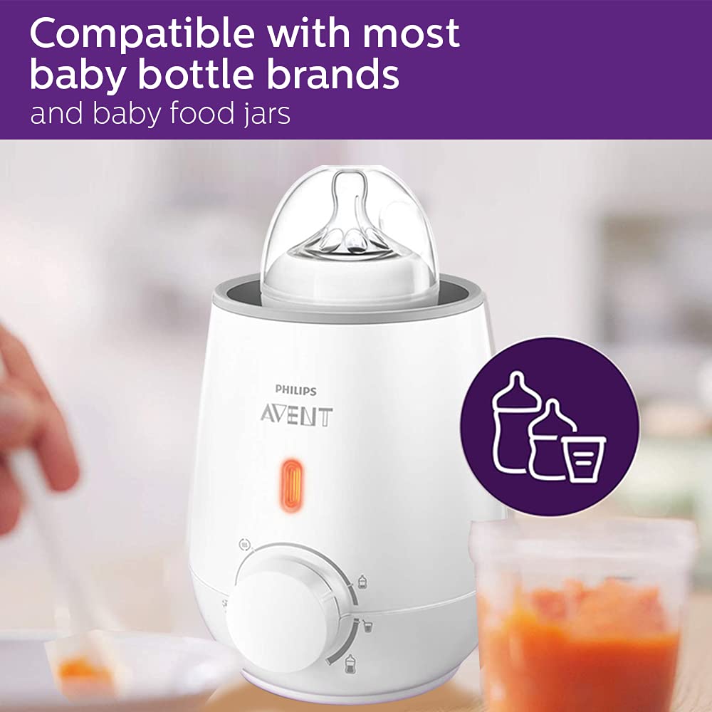 Philips Avent Baby Bottle Warmer - Fast & Safe Bottle Heating for Breastmilk & Formula - Perfect for Night Feedings & Travel