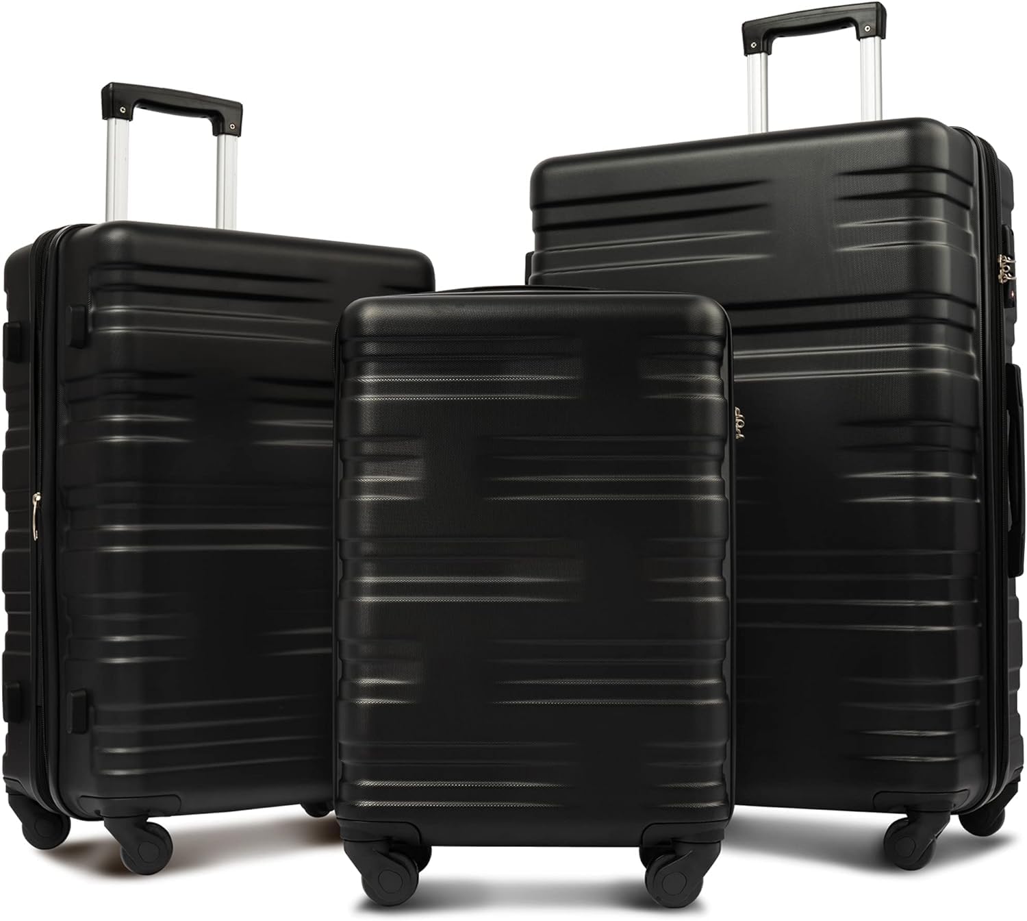 Merax 3-Piece Expandable Hard Shell Luggage Set with Carry-On Suitcase - Lightweight, Durable & TSA Approved - Perfect for Travel, Business Trips & Vacations