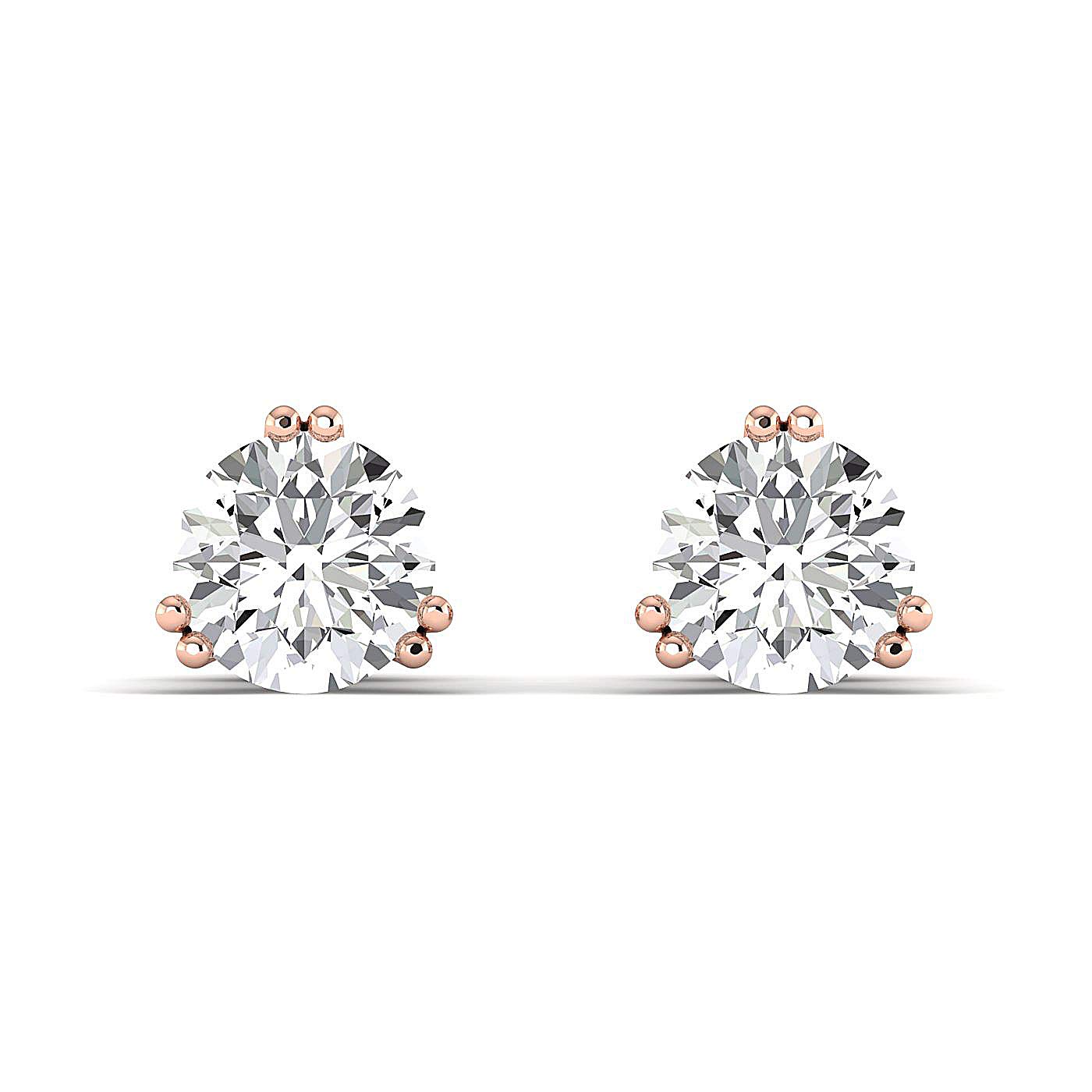 0.30-4 Carat Lab Created Diamond Stud Earrings for Women | SI-FG Clarity, Round Brilliant Cut | 100% Pure Diamond Jewelry Gift (Perfect for Weddings, Anniversaries & Special Occasions)