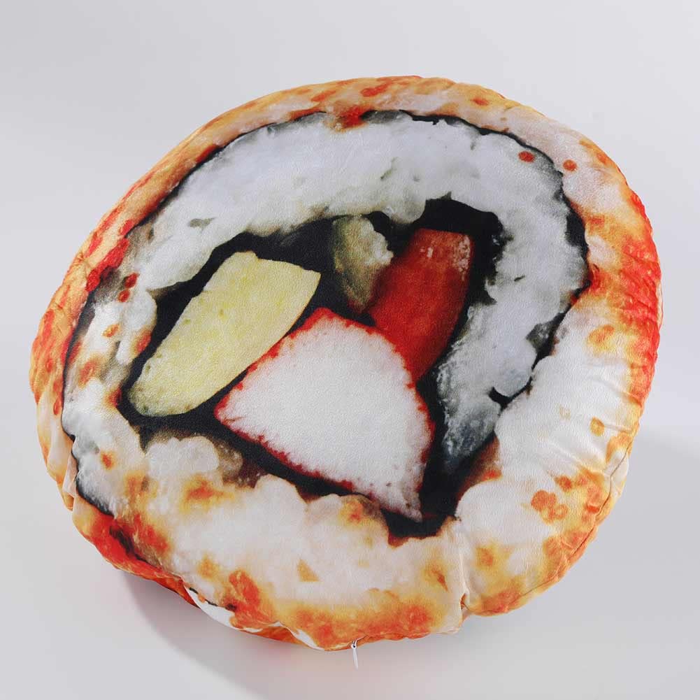 Japanese Sushi Roll Plush Throw Pillow - Large Salmon Rice Cushion for Bed, Sofa & Home Decor | Kawaii Anime Style Gift for Sushi Lovers & Cosplay Props