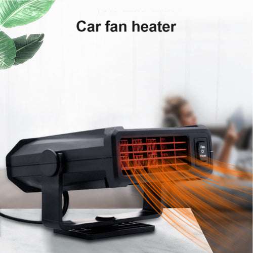 12V Portable Car Fan Heater - 300W Vehicle Heating & Windscreen Defroster/Demister - Perfect for Winter Driving & Quick Window Defrosting