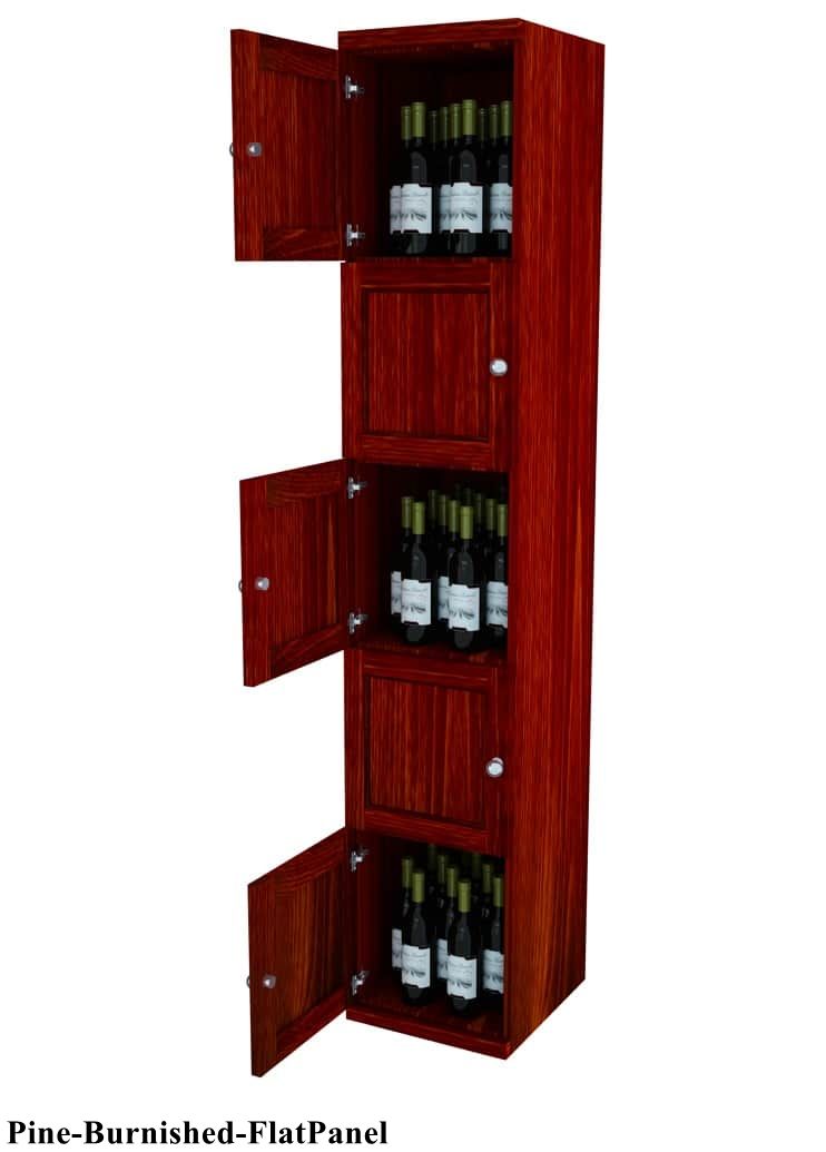 Vinostor Wine Lockers - 5 Locking Bins, 83 5/8