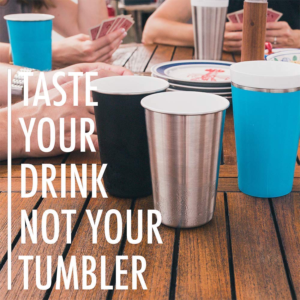 CeramiSteel 9oz Ceramic Wine Tumbler with Insulated Stainless Steel - Matte Black Finish, Durable Ceramic Rim & Inner Coating | Perfect for Red Wine, White Wine & Cocktails at Home, Parties or Outdoor Events