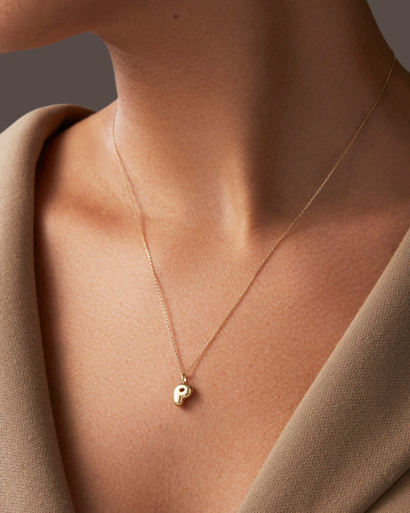 14K Gold Bubble Letter Necklace - Personalized Name Pendant Jewelry for Women, Gift for Her | Birthday, Anniversary, Valentine's Day Present