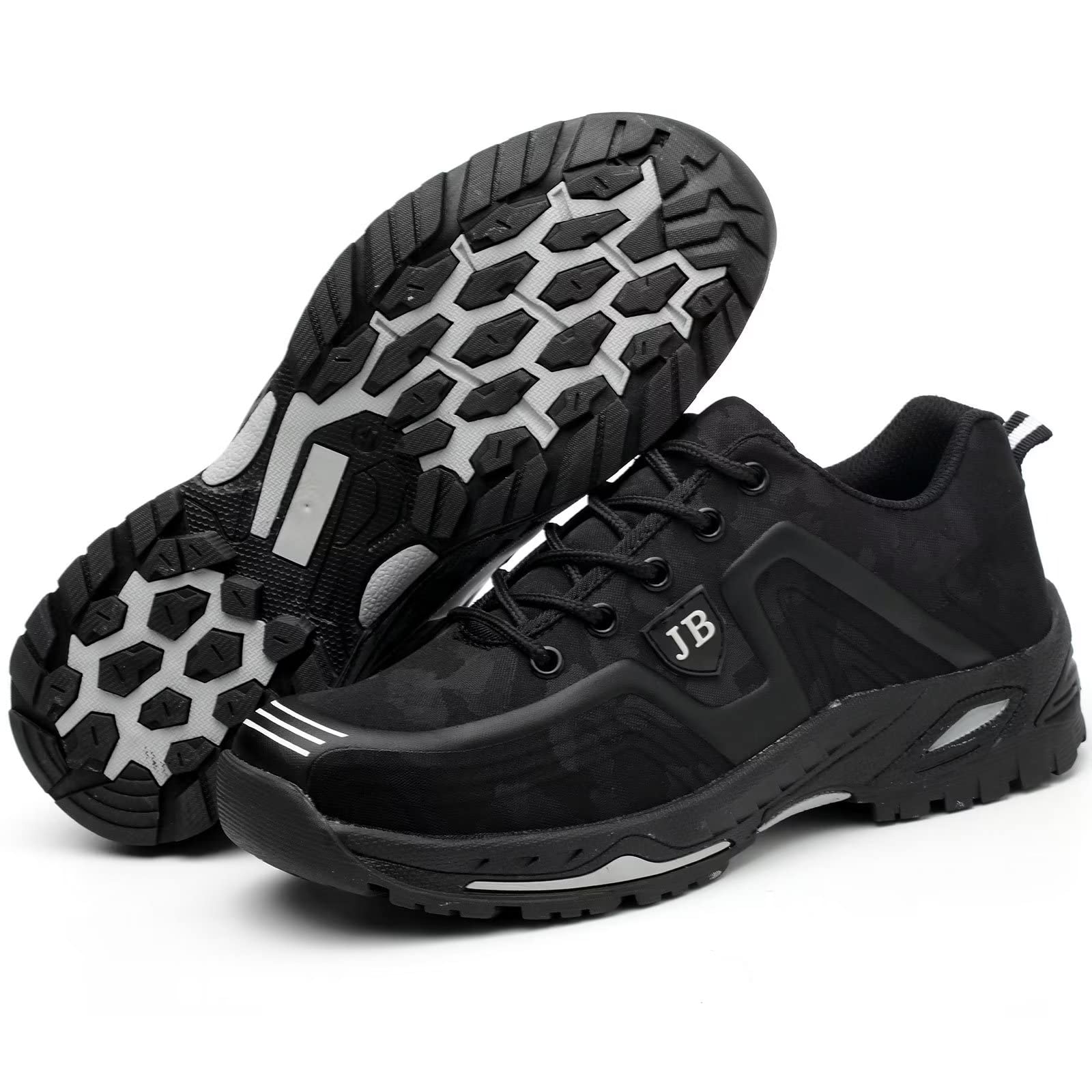 Anti-Pierce Steel Toe Safety Work Shoes for Men & Women - Non-Slip Industrial Sneakers with Lace-Up Design - Perfect for Construction, Warehouse & Outdoor Work