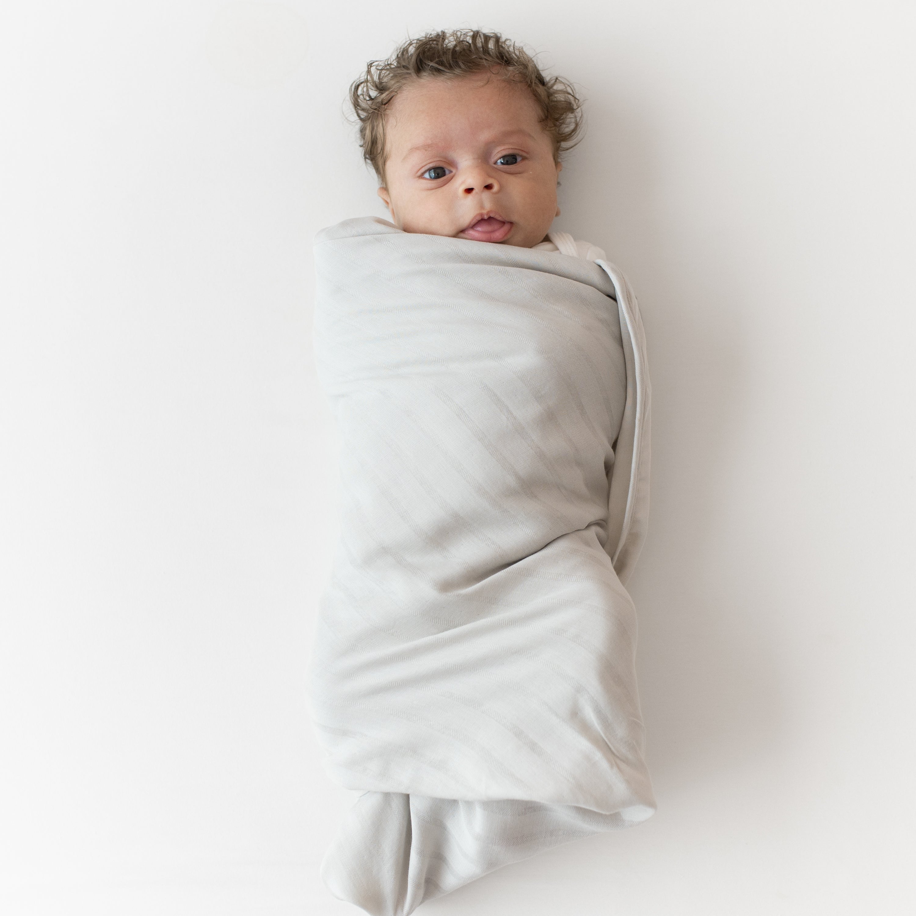 Organic Bamboo Muslin Swaddle Blanket - Soft & Breathable Baby Wrap in Oat Color - Perfect for Newborn Swaddling, Nursing Cover & Stroller Blanket