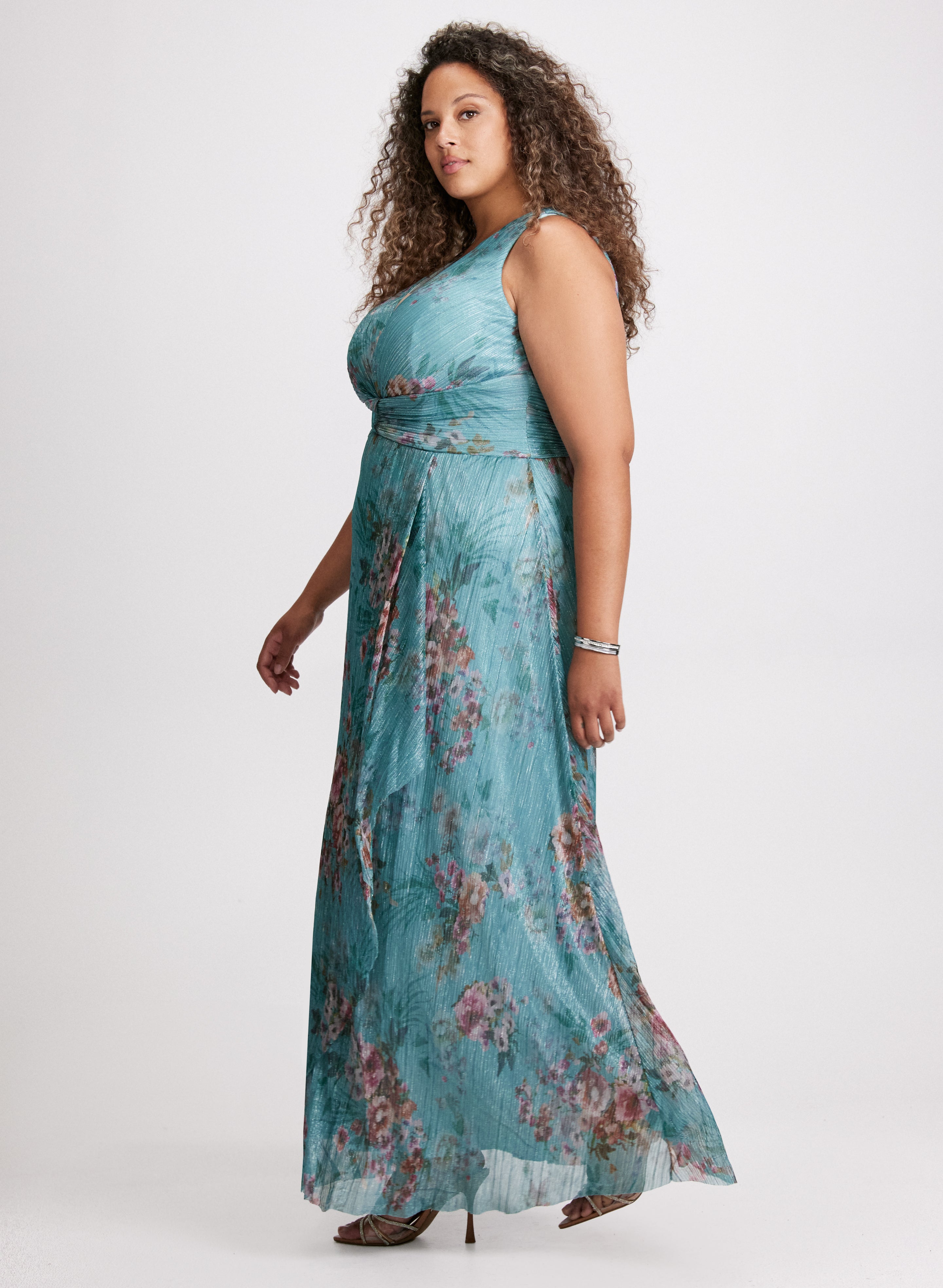 Floral Print Fit & Flare Dress for Women - Summer Casual & Party Wear - A-Line Midi Dress with Short Sleeves for Outdoor Events & Date Nights