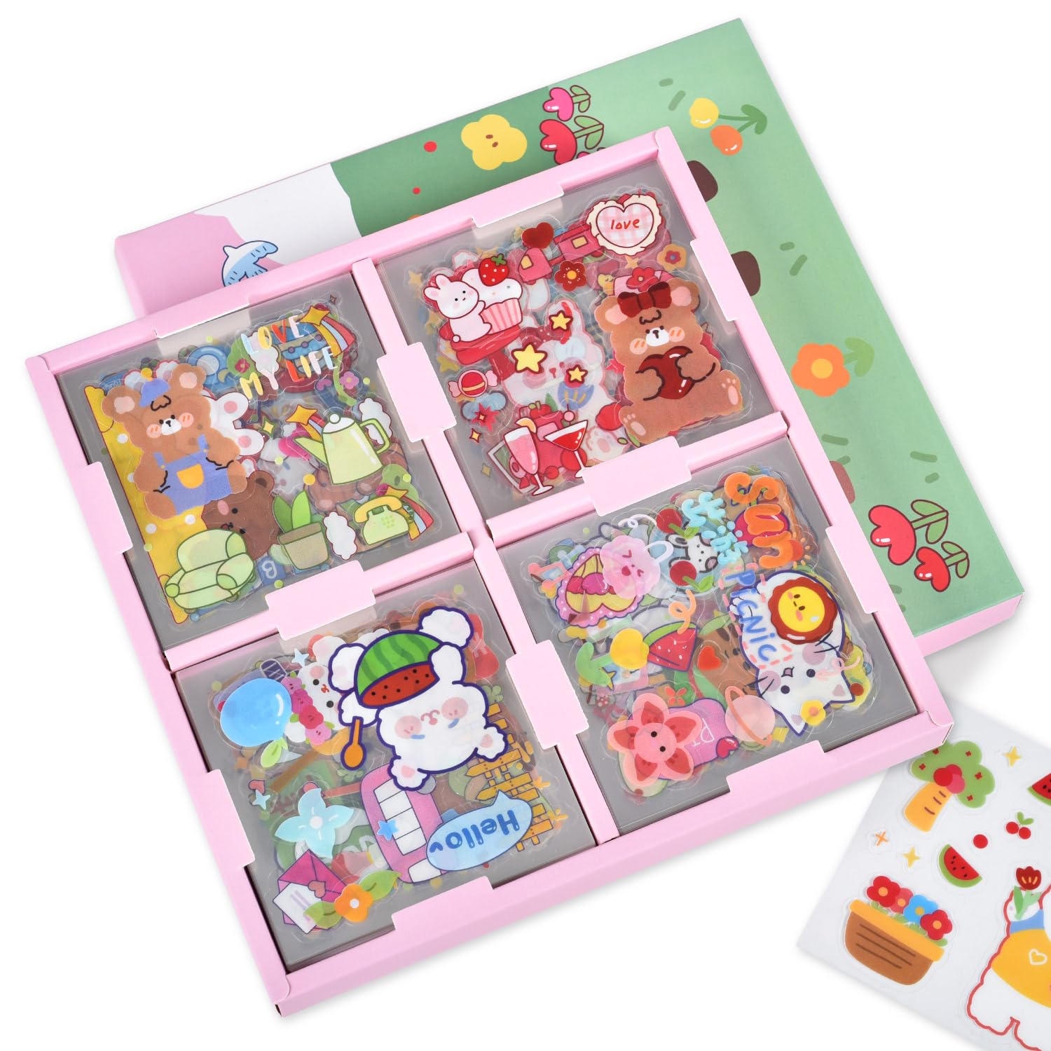 100 Sheets Cute Cartoon Letter Stickers Kit - Small PET Transparent Scrapbook Stickers for DIY Journaling, Planner Decor & Photo Albums | Perfect for Bullet Journals, Scrapbooking & Craft Projects (XiXIZi Diary)