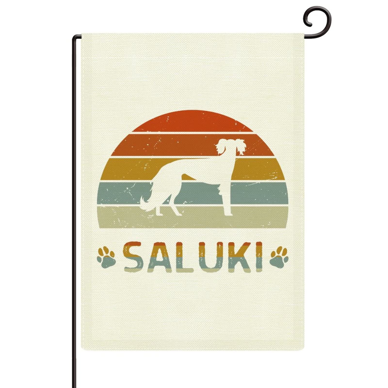 Love My Saluki Double-Sided Garden Flag 12x18 Inches - Vertical Welcome Flag for Yard, Lawn & Home Decor | Spring Outdoor Farmhouse Decoration | Perfect for Front Porch, Garden & Seasonal Displays