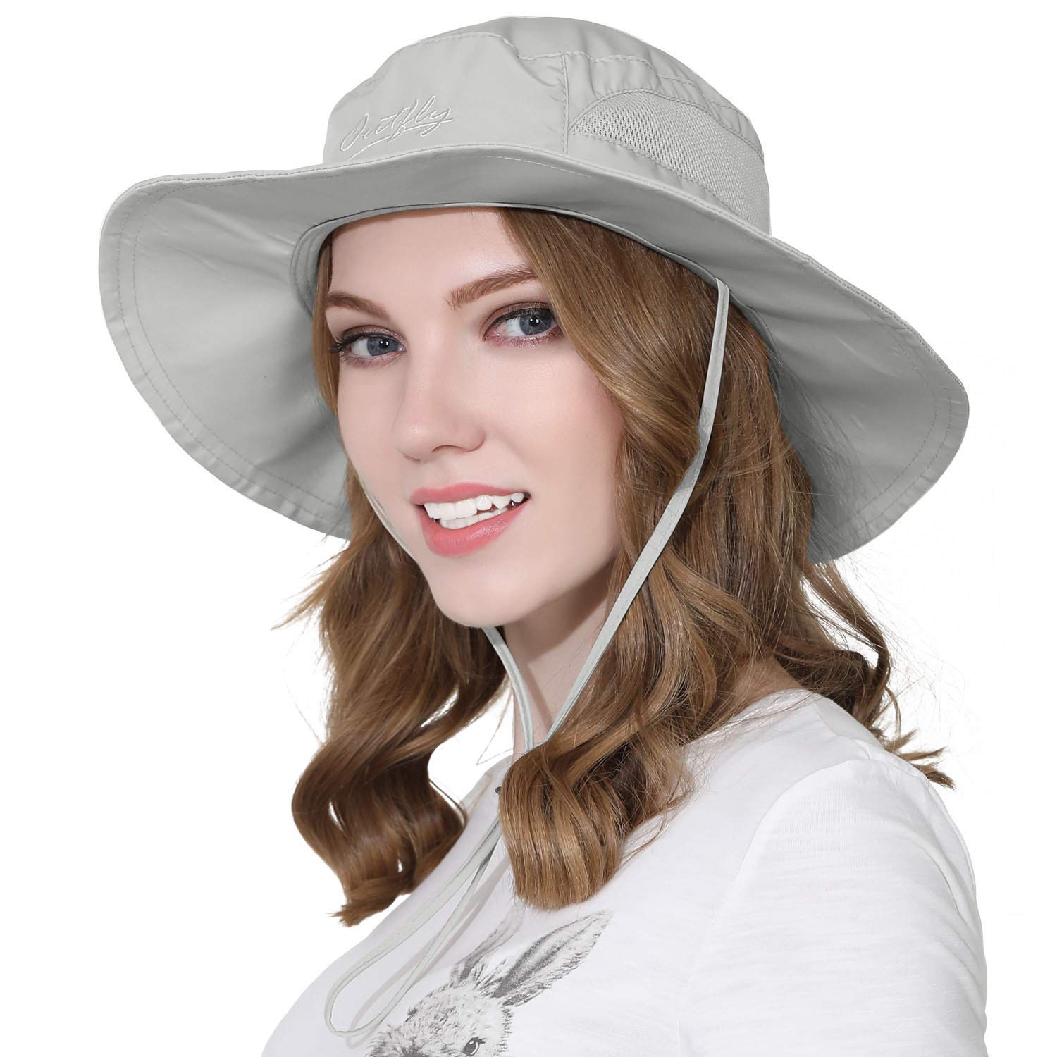 Adjustable Wide Brim Bucket Hat for Women & Men - Lightweight Packable UV Protection Sun Hat for Fishing, Hiking, Cycling, Gardening & Outdoor Activities (Grey) | Perfect for Beach, Travel & Summer Adventures